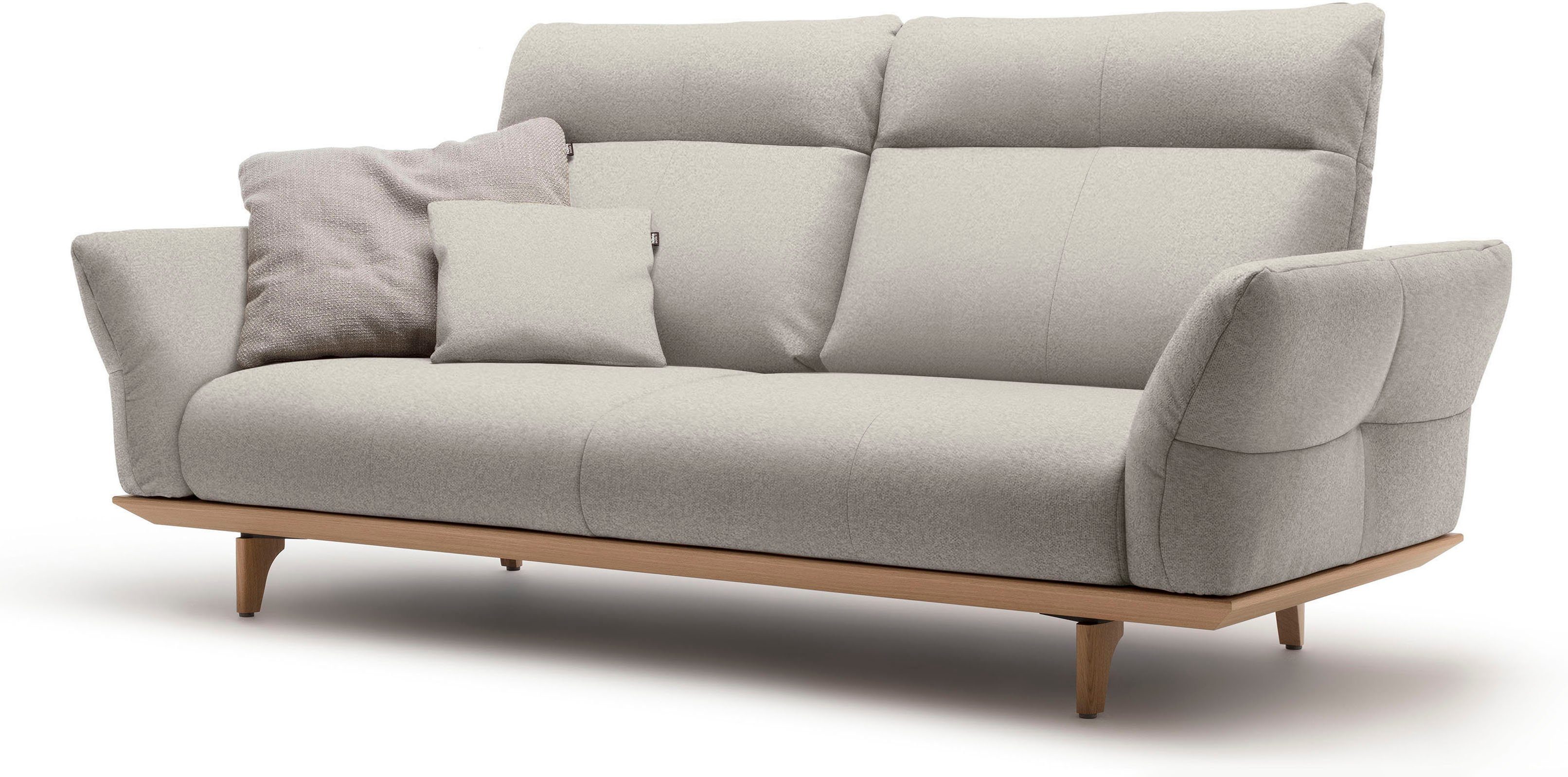 in 3-Sitzer Breite hülsta Eiche, Füße Eiche hs.460, Sockel 208 cm sofa natur,