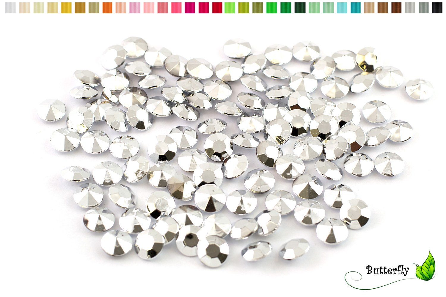 Creativery Streudeko, 100 Dekosteine Diamanten 12mm