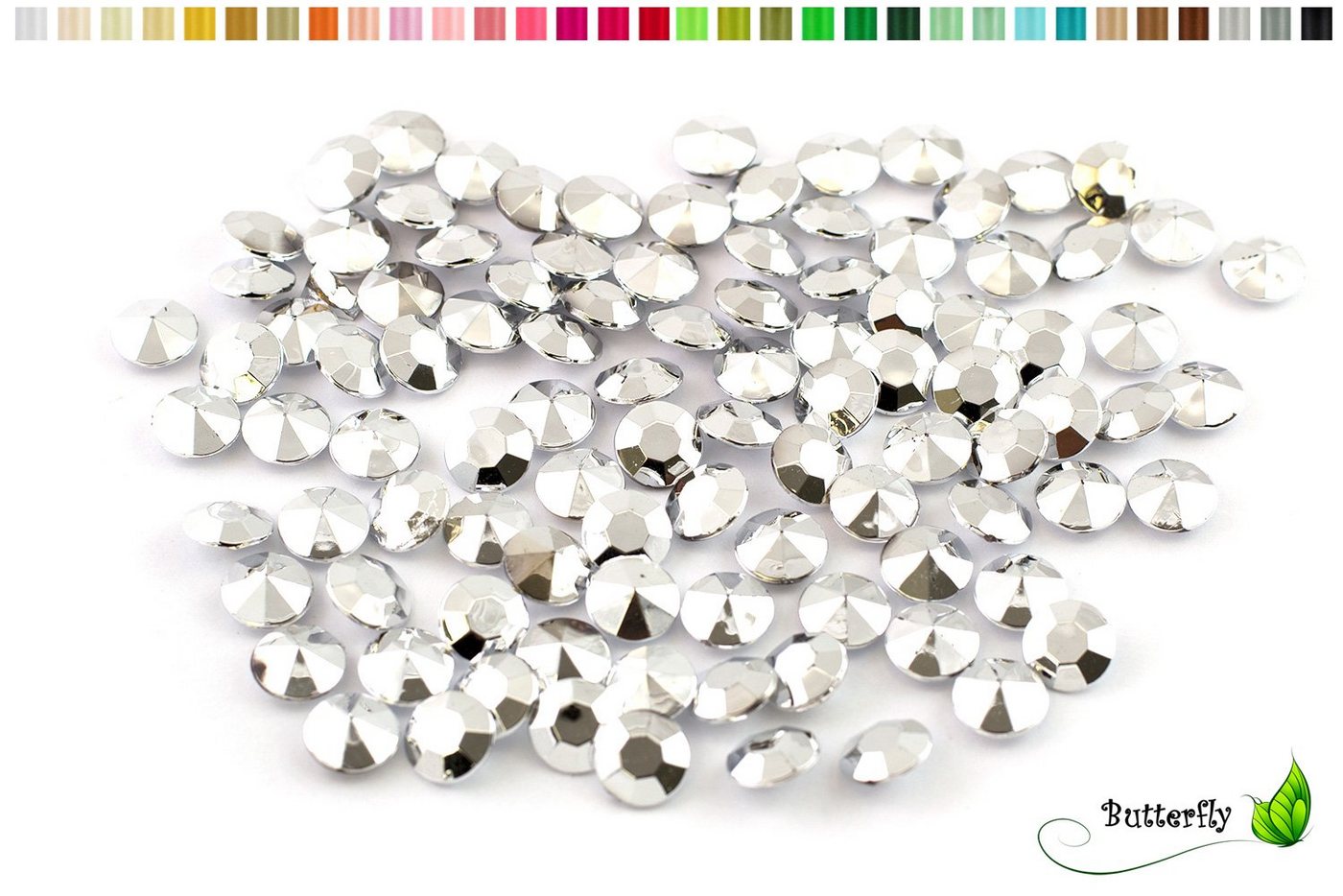 Creativery Streudeko, 100 Dekosteine Diamanten 12mm
