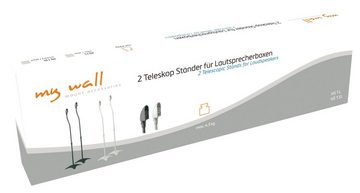 my wall HS1SL Lautsprecherständer, (Set, 2-Teilig, 2 Teleskop Ständer für Lautsprecherboxen)
