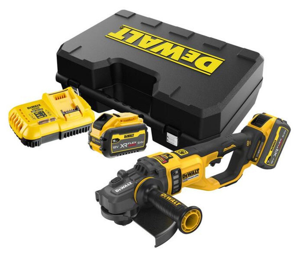DeWalt Akku-Winkelschleifer DEWALT Akku-Winkelschleifer 230mm 54V FV DCG460X2 2x9,0Ah