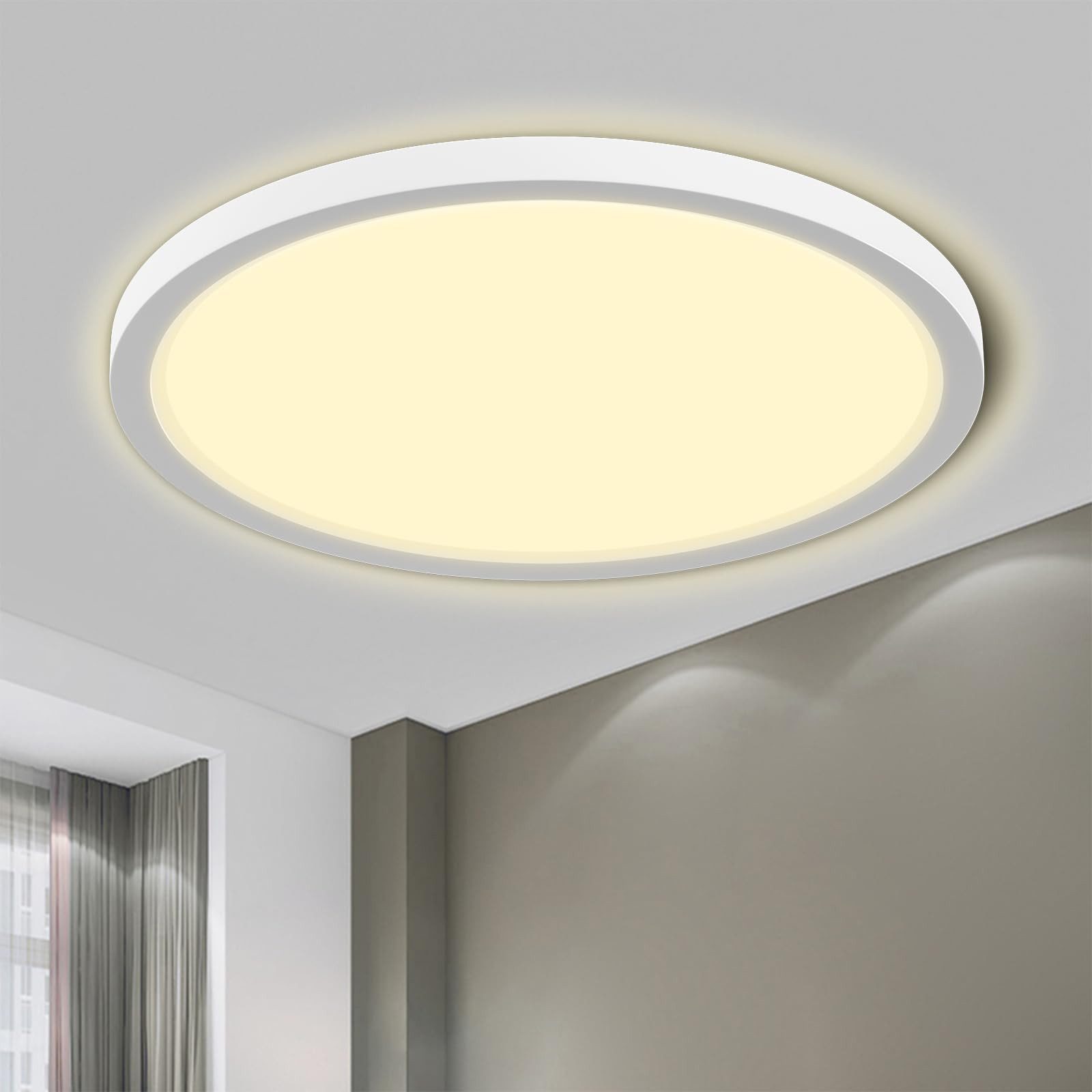 LQWELL LED Deckenleuchte Deckenleuchte, LED Badezimmerlampe Badlampe Flach günstig online kaufen