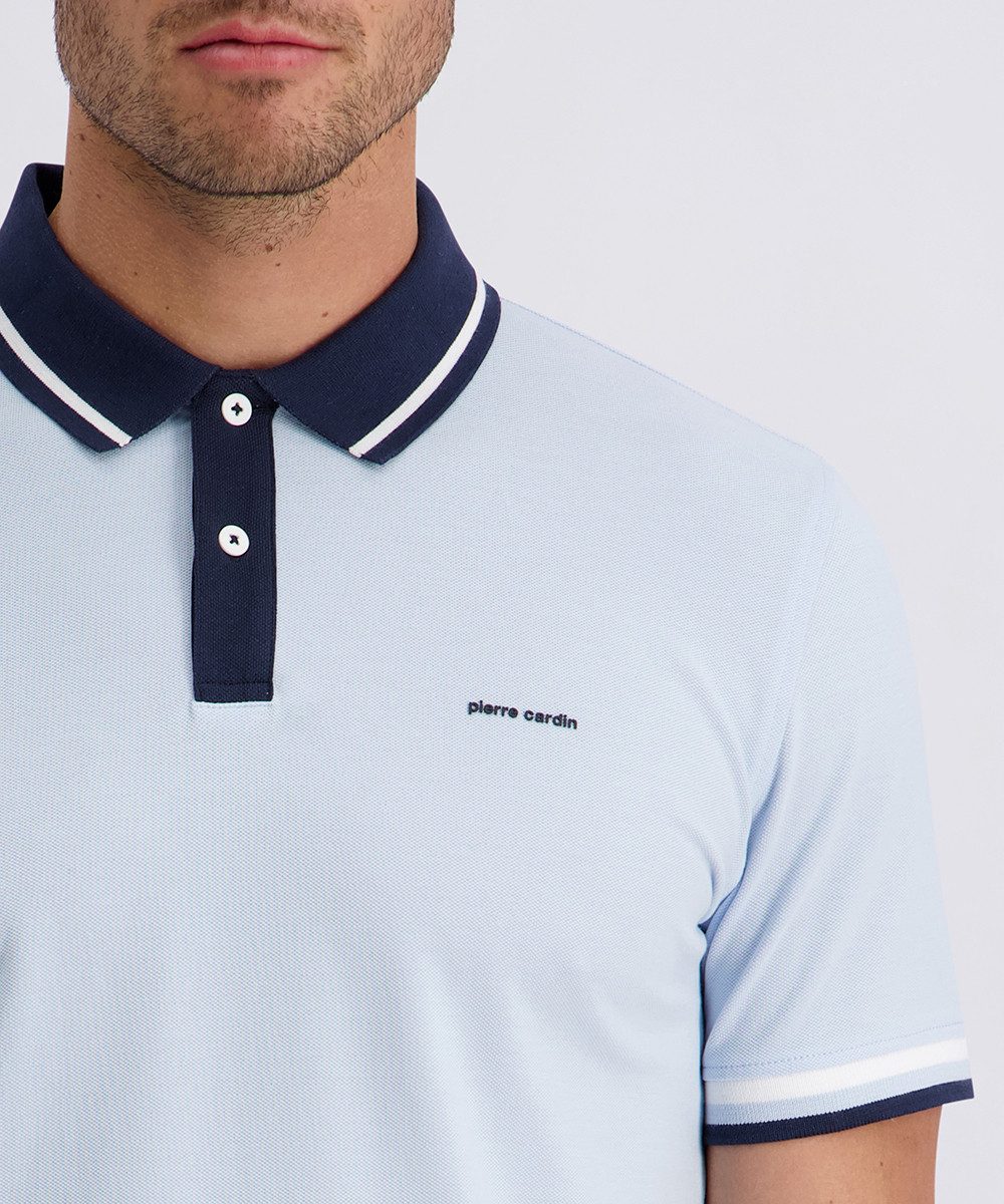 Pierre Cardin Poloshirt Poloshirt uni piquee kontrast mit Kontrastfarbenen Details – Bild 4 von 5