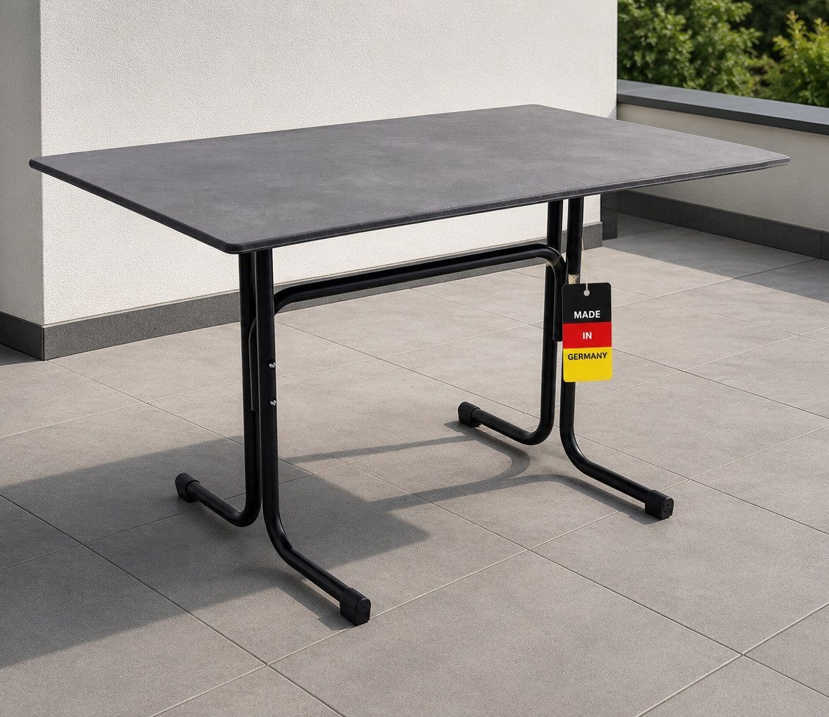 Gardissimo Gartentisch 120 x 80 cm Dark Slate smartline Balkontisch klappbar (Spar-Set, 1-St., 1 Tisch), Made in Germany / klappbar / wetterfest / pflegeleicht