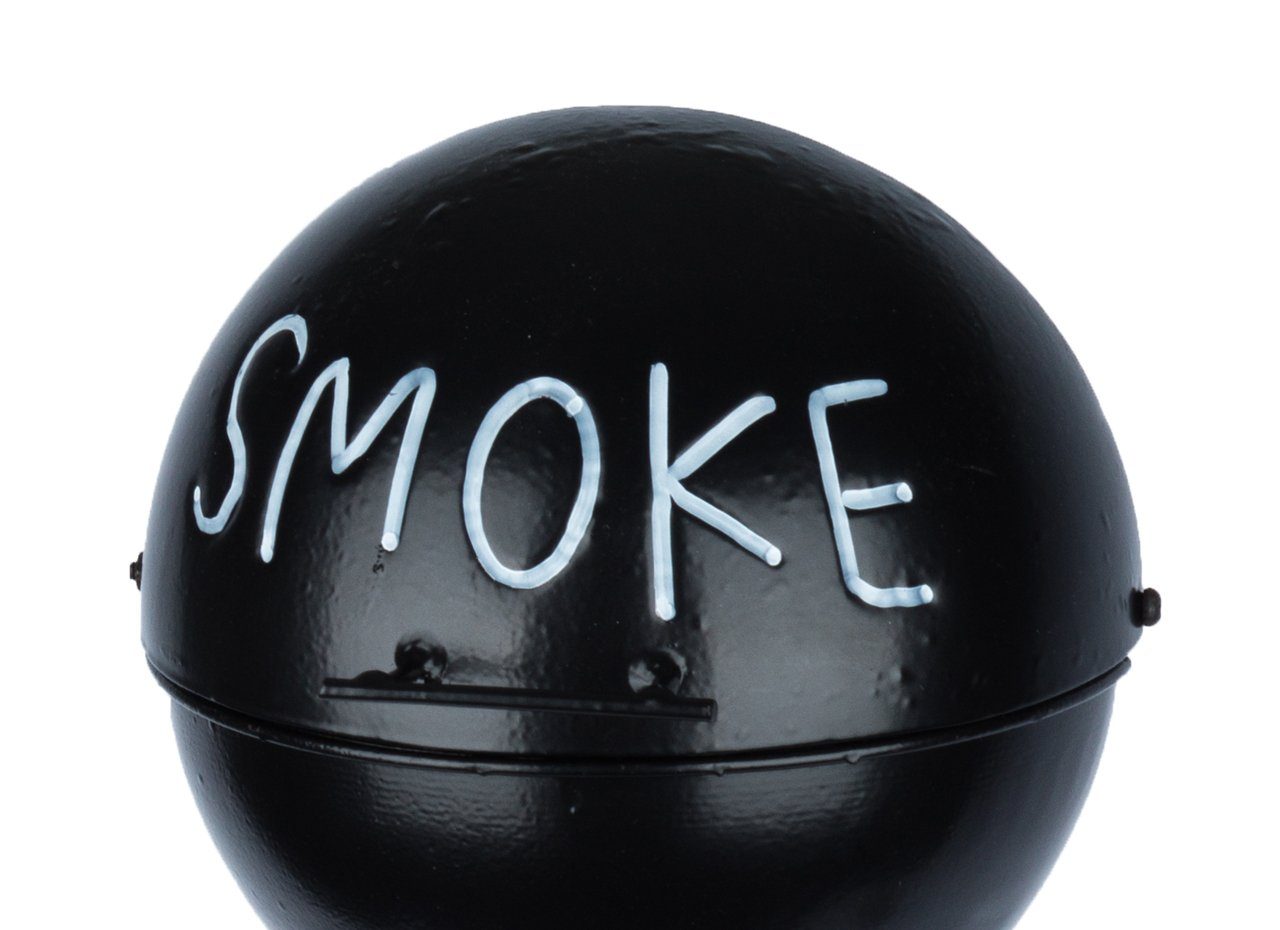 Smoke Set 3tlg. Eisen Kugelgrill Dekoobjekt, Levandeo® Garten Aschenbecher