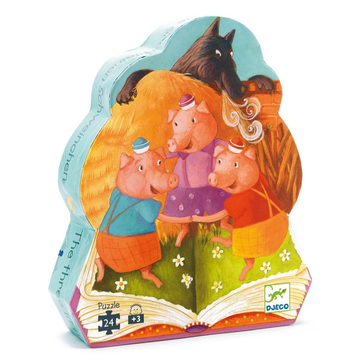 DJECO Rahmenpuzzle Märchen für Kinder ab 3 Jahren 62 x 20 cm, 24 Puzzleteile