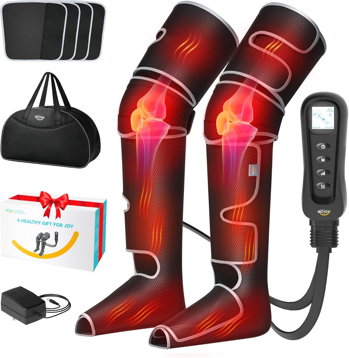 ALLJOY Massagegerät lymphdrainage gerät,Beinmassagerät Luftkompression, Set, recovery boots, Perfekt zu jedemAnlass - Geburtstag, Weihnachten!