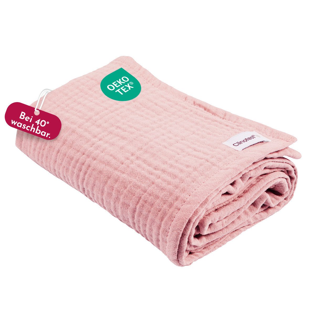 Babydecke Musselintuch für Babys 80x80cm, 100% Musselin-Baumwolle, Clinotest, waschbare Mulltücher ohne Einlaufen - saugstarke Baby Spucktücher