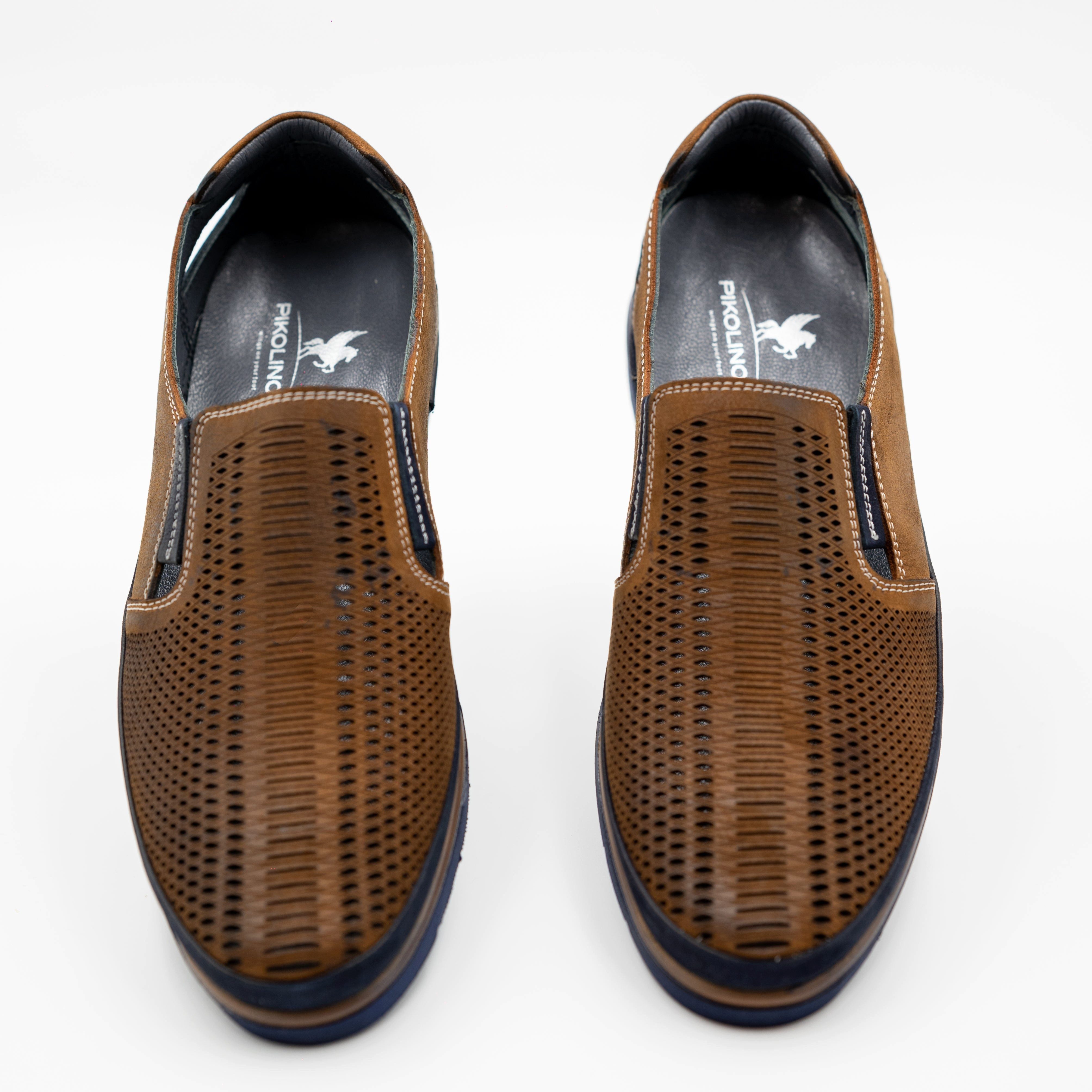 LaMarta Herren-Lederschuhe, Braun mit Löchern für den Sommer, Mokassins Mok günstig online kaufen