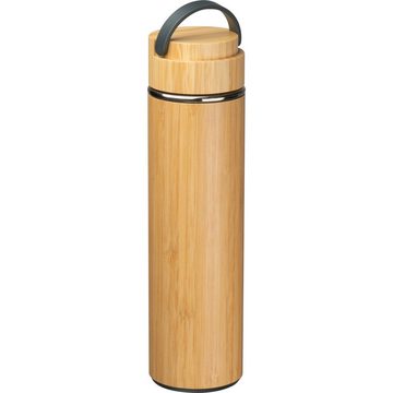 Livepac Office Trinkflasche Doppelwandige Trinkflasche mit Teesieb / aus Bambus