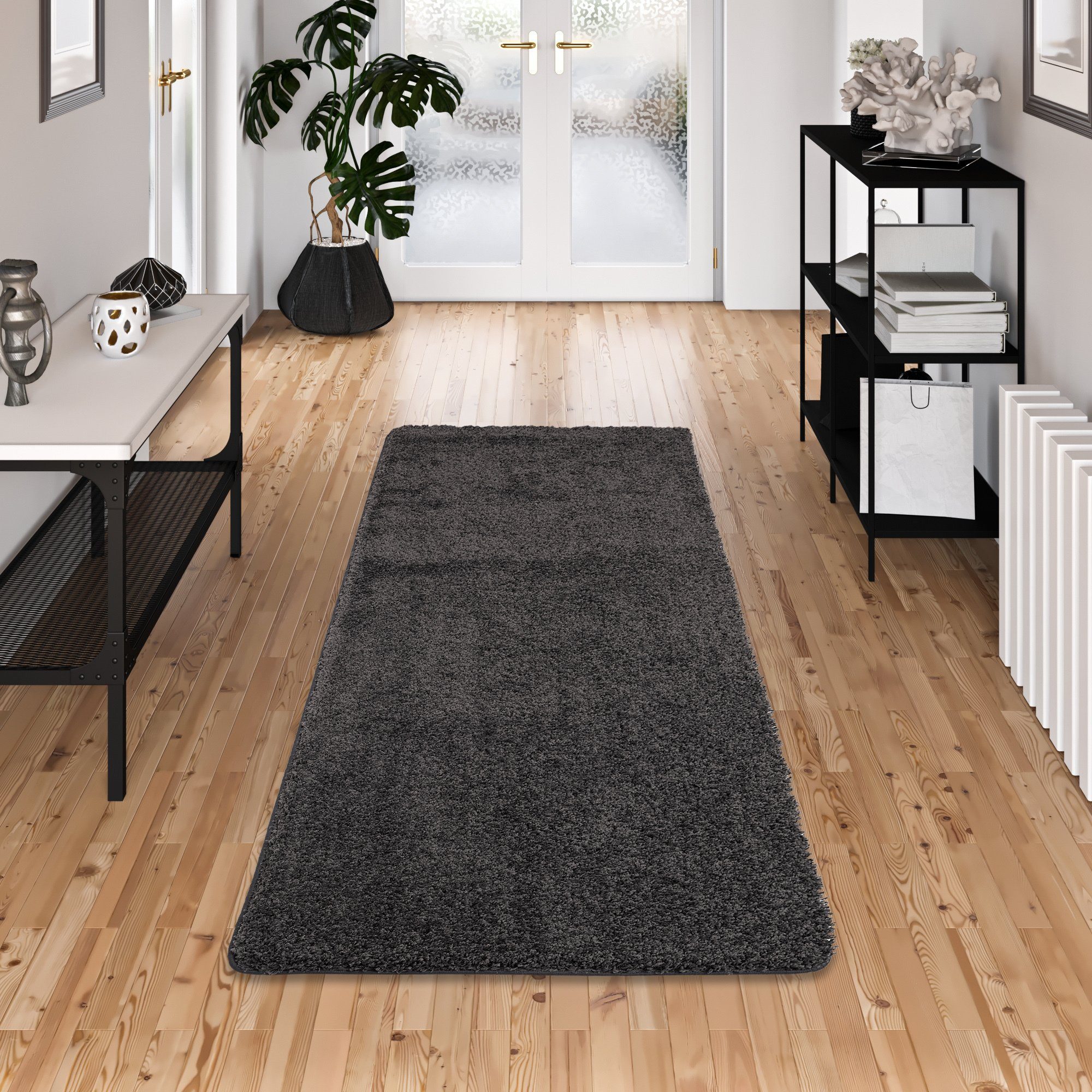 Snapstyle Hochflor-Teppich Luxus Hochflor Langflor Läufer Teppich Milano, Rechteckig, Höhe: 43 mm