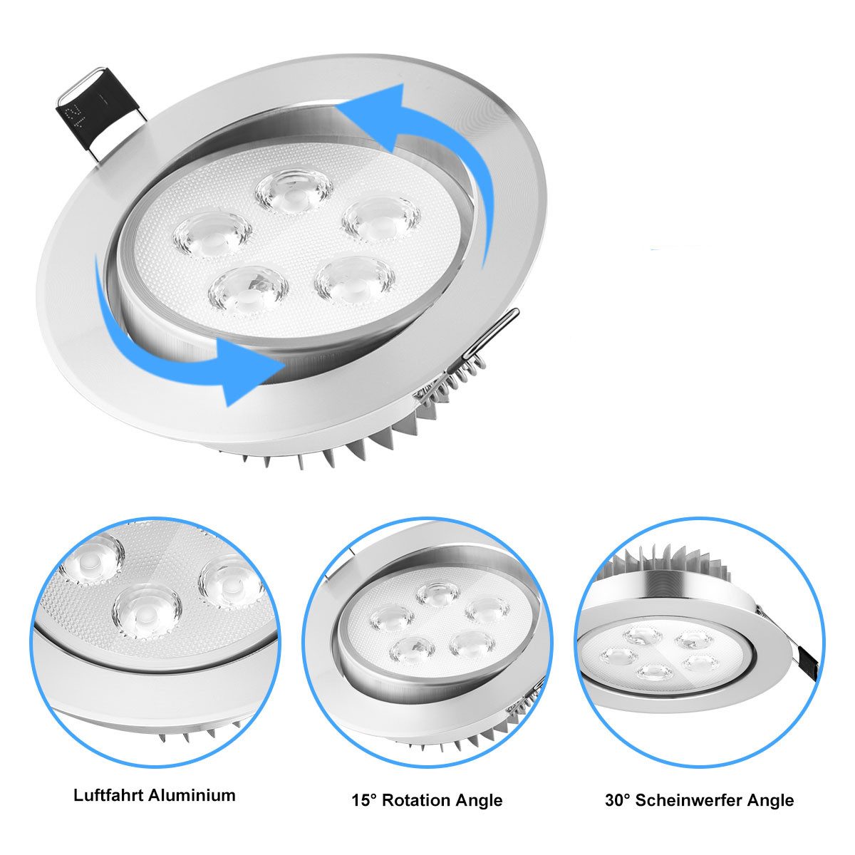 oyajia Einbauleuchte 10x LED Einbaustrahler Ultra günstig online kaufen