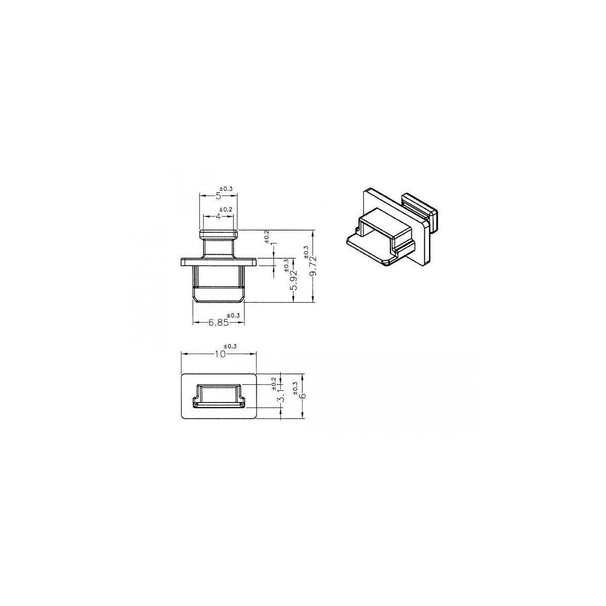 Delock Kabelverbinder-Sortiment Buchse Griff Staubschutz Stück... USB 10 für 2.0 mit Mini-B