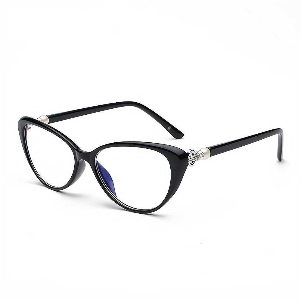 Klassisch Blaulicht PACIEA Ultraleicht Perle Cat Eye schwarz Lesebrille Vollrand Anti