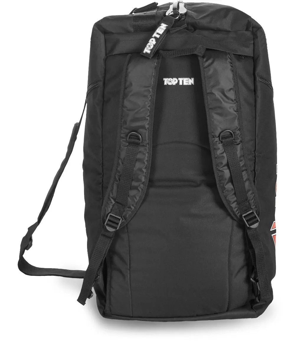 Top Ten Sporttasche Rucksack-Tasche Kombination Trainingstasche Sport Kickboxen 8002-9905 (Stück), Oversize Reißverschluss, gepolsterten Rucksacktragegurte, huckepack