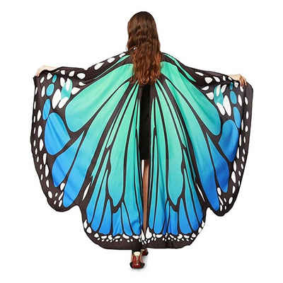 GelldG Schmetterlingsanhänger »Damen Schmetterling Kostüm Faschingskostüme Schmetterling Schal Flügel Schal Tuch Schmetterlingsflügel Erwachsene Umhang (168*135)«