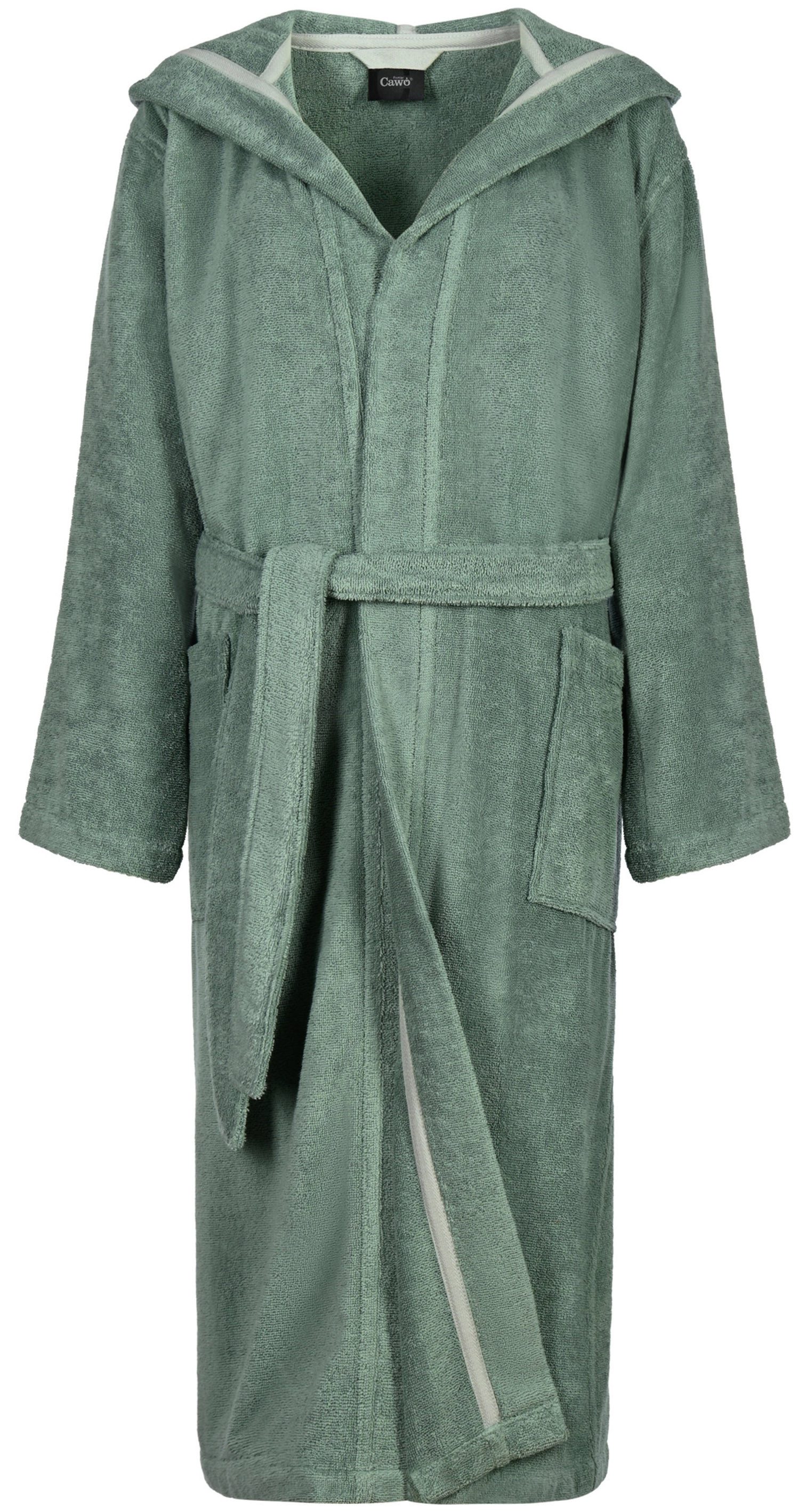 Cawö Home Bademäntel Damen Kapuze Luxury Basics Kapuze 827 - Farbe: fjord - günstig online kaufen