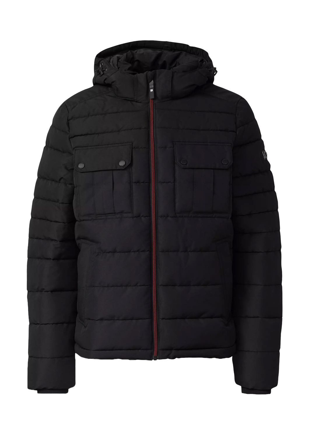 s.Oliver Steppjacke Basic (1, 1-St) Pufferjacke, hochwertige Verarbeitung, abnehmbare Kapuze