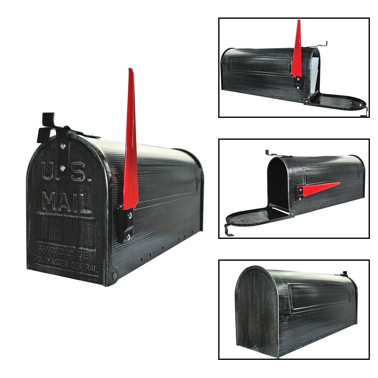 HELO24 Amerikanischer Briefkasten Retro Schwarz W2 günstig online kaufen