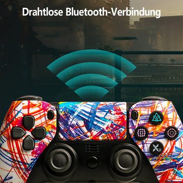 KINSI Wireless Gamepad, Controller, für PS4, Bluetooth, 5 Stile PlayStation-Controller (Dampf volle Funktion PS5 Formfaktor PS4 Gamepad)