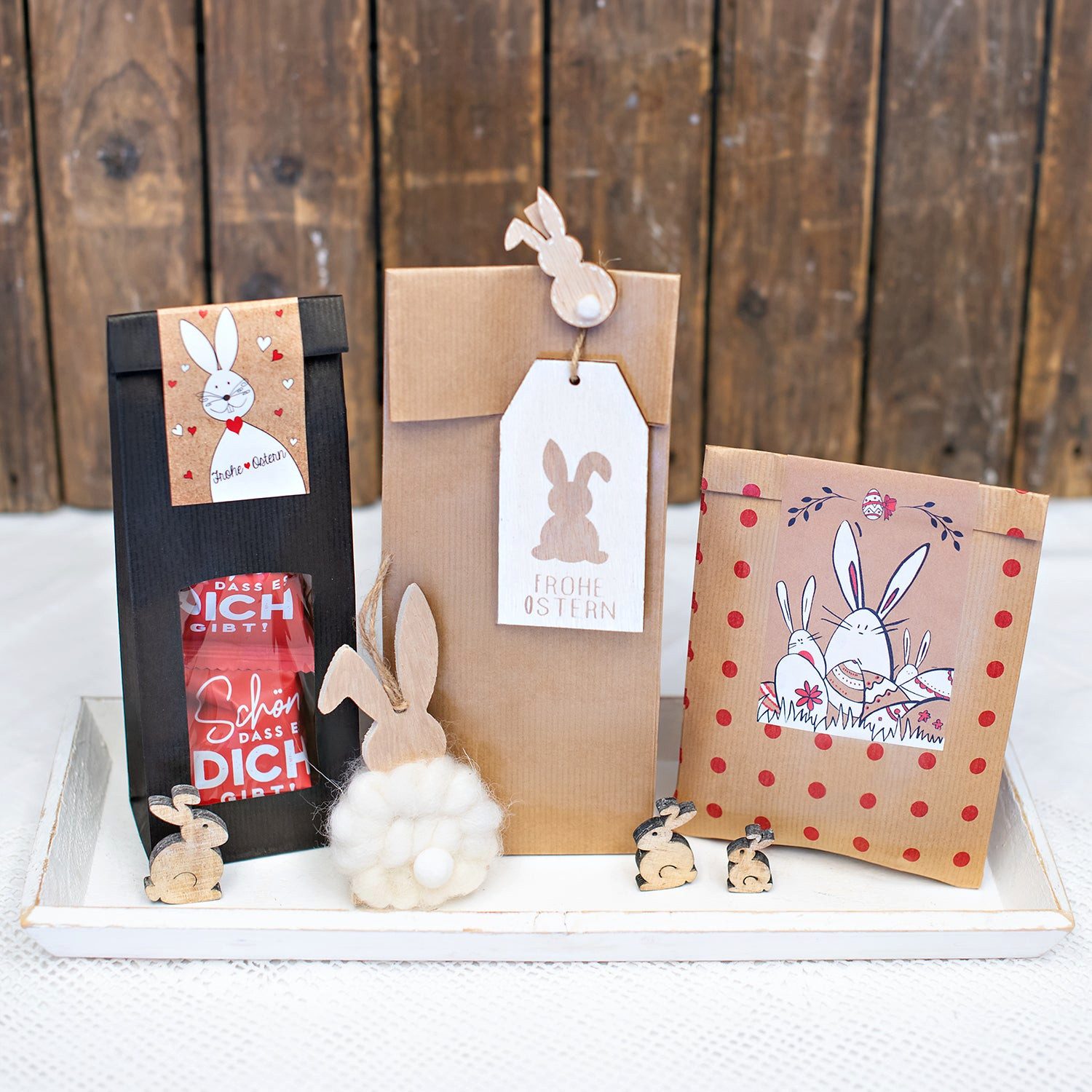 Logbuch-Verlag Osternest 10 kleine Ostern Geschenktüten für Kinder Kunden Mitarbeiter als