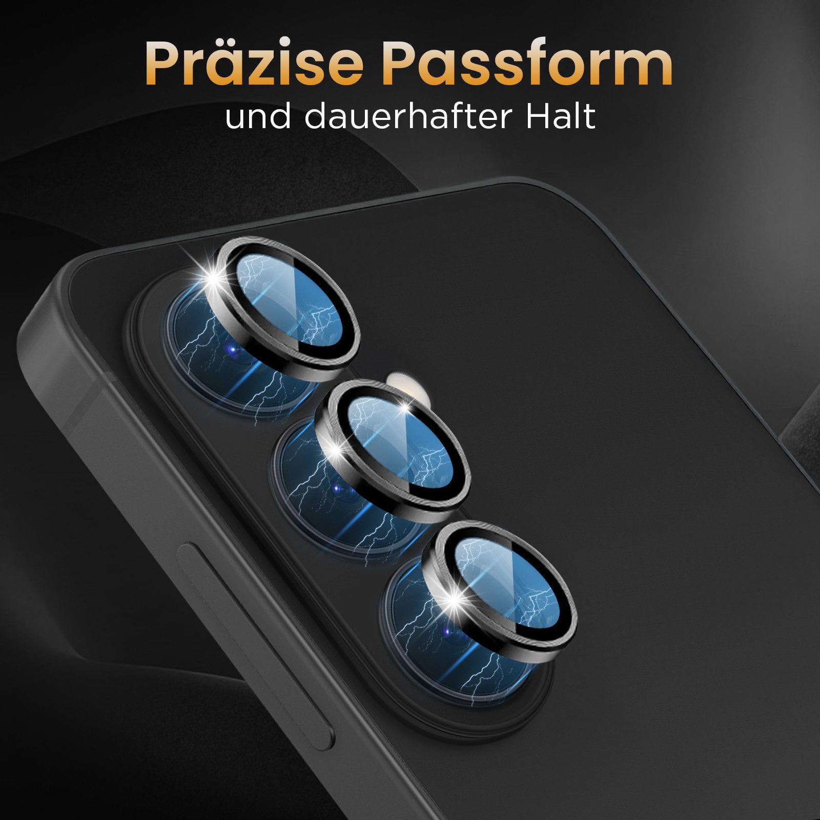 Tec-Expert Kameraschutzglas 9H Kameraglas Set in Schwarz für Samsung Galaxy S26 für Samsung Galaxy S26, Linsenschutzglas Set, 1 Stück, Kameraschutz, Schutzglas, – Bild 5 von 5