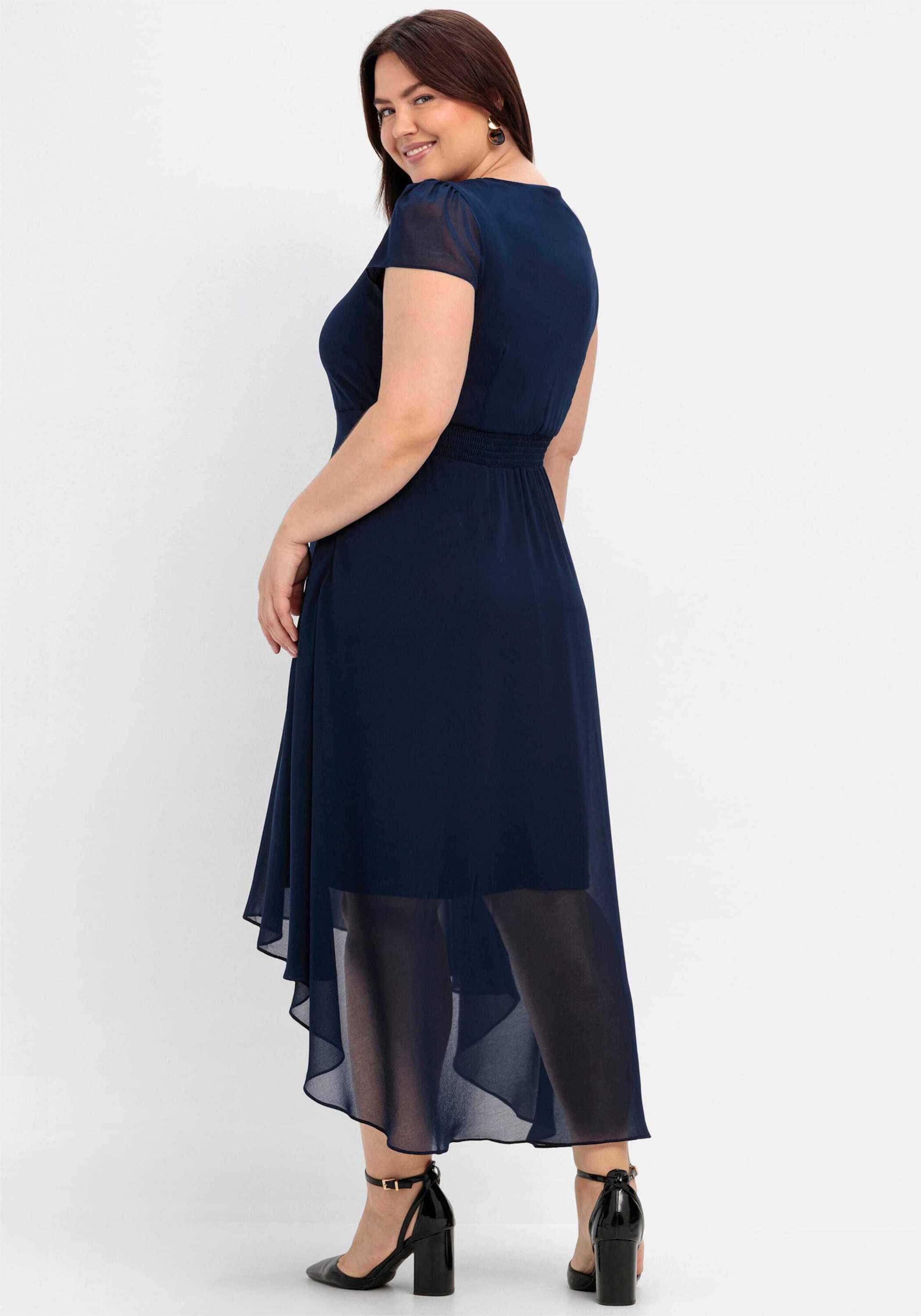 Sheego Etuikleid Abendkleid Kurzarm mit Flügelärmeln günstig online kaufen