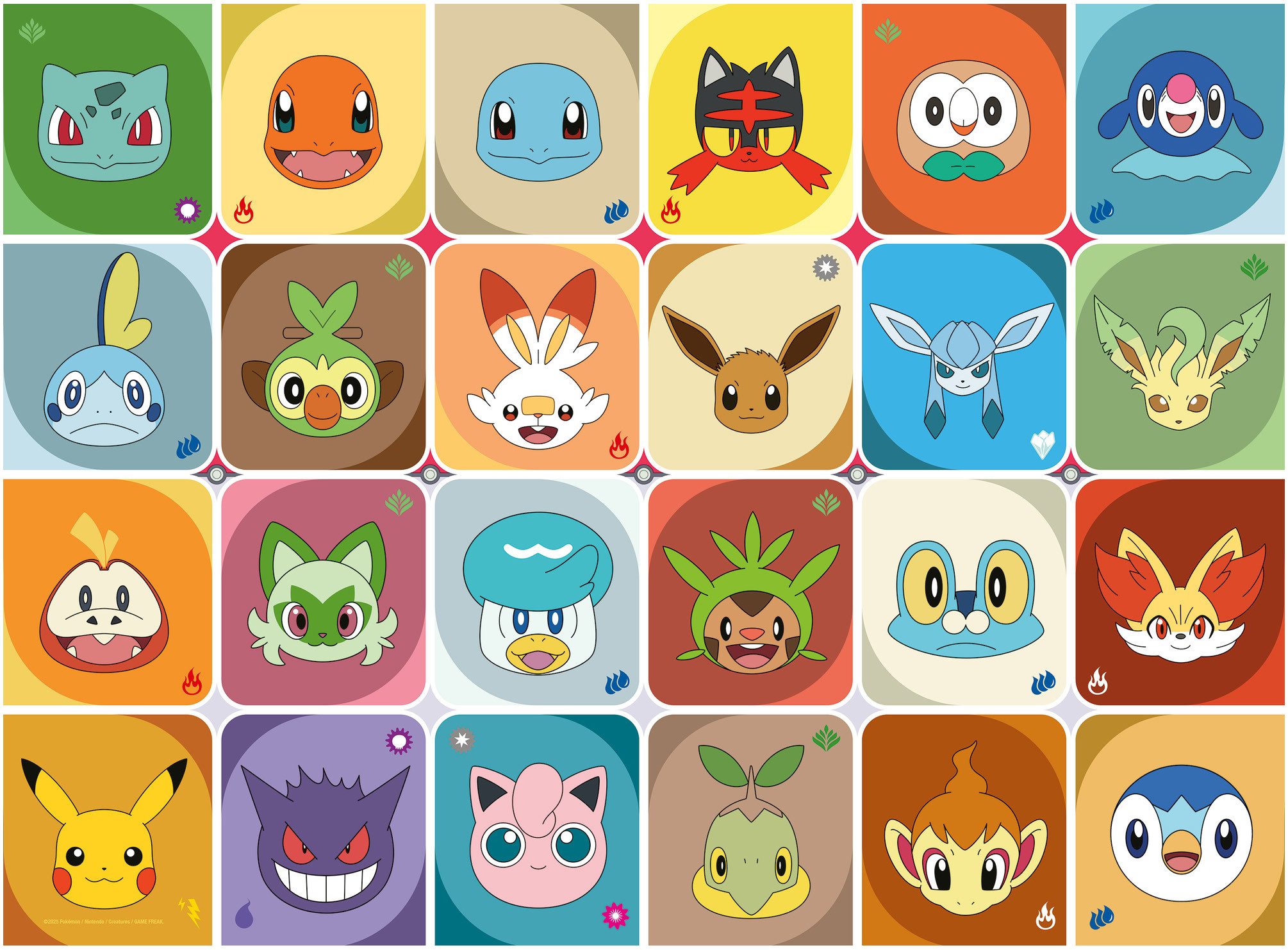 Ravensburger Puzzle Pokémon, Pokémon Gesichter, 100 Puzzleteile, Made in Germany