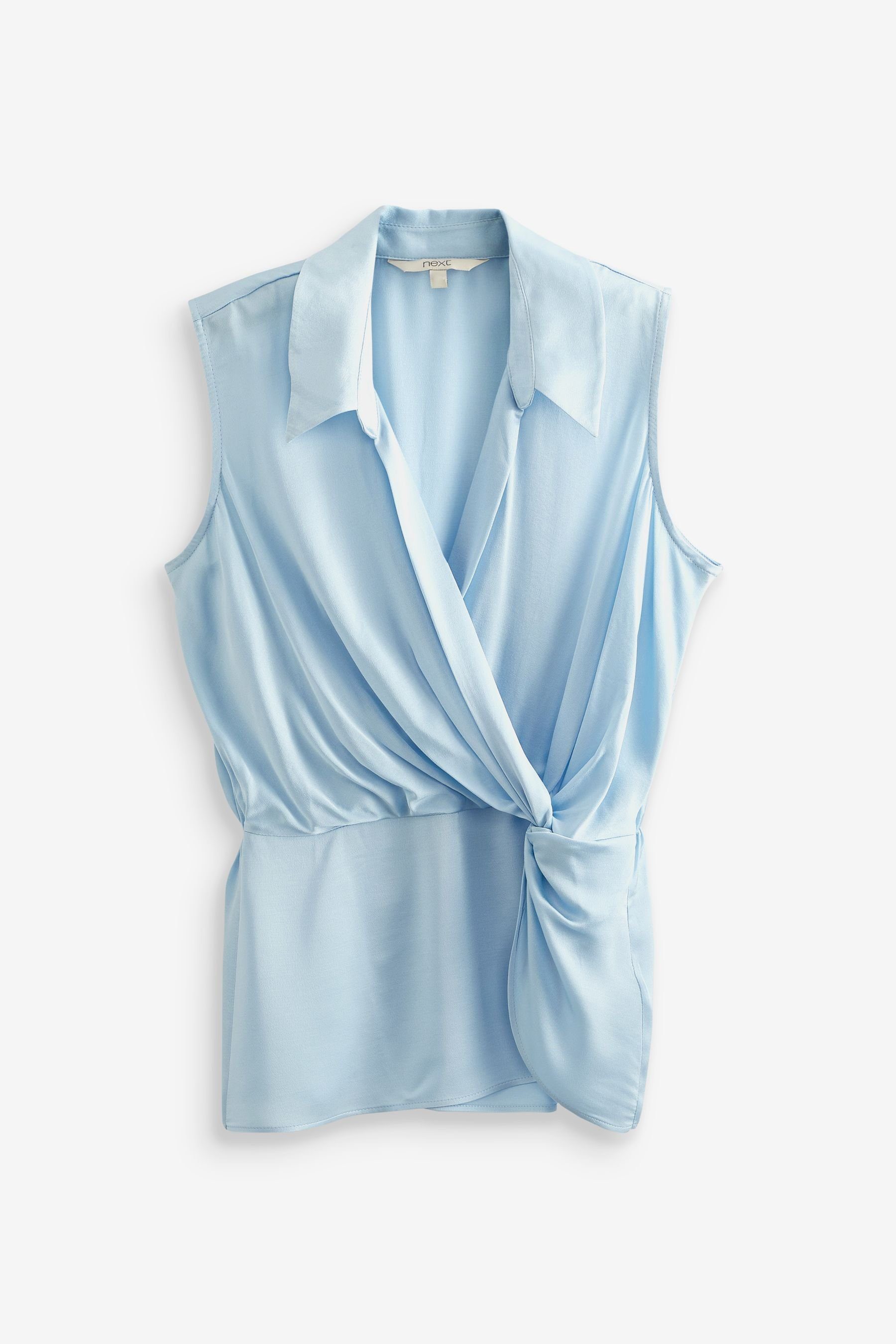 Next Blusentop Langärmelige Bluse mit Zierknoten (1-tlg)