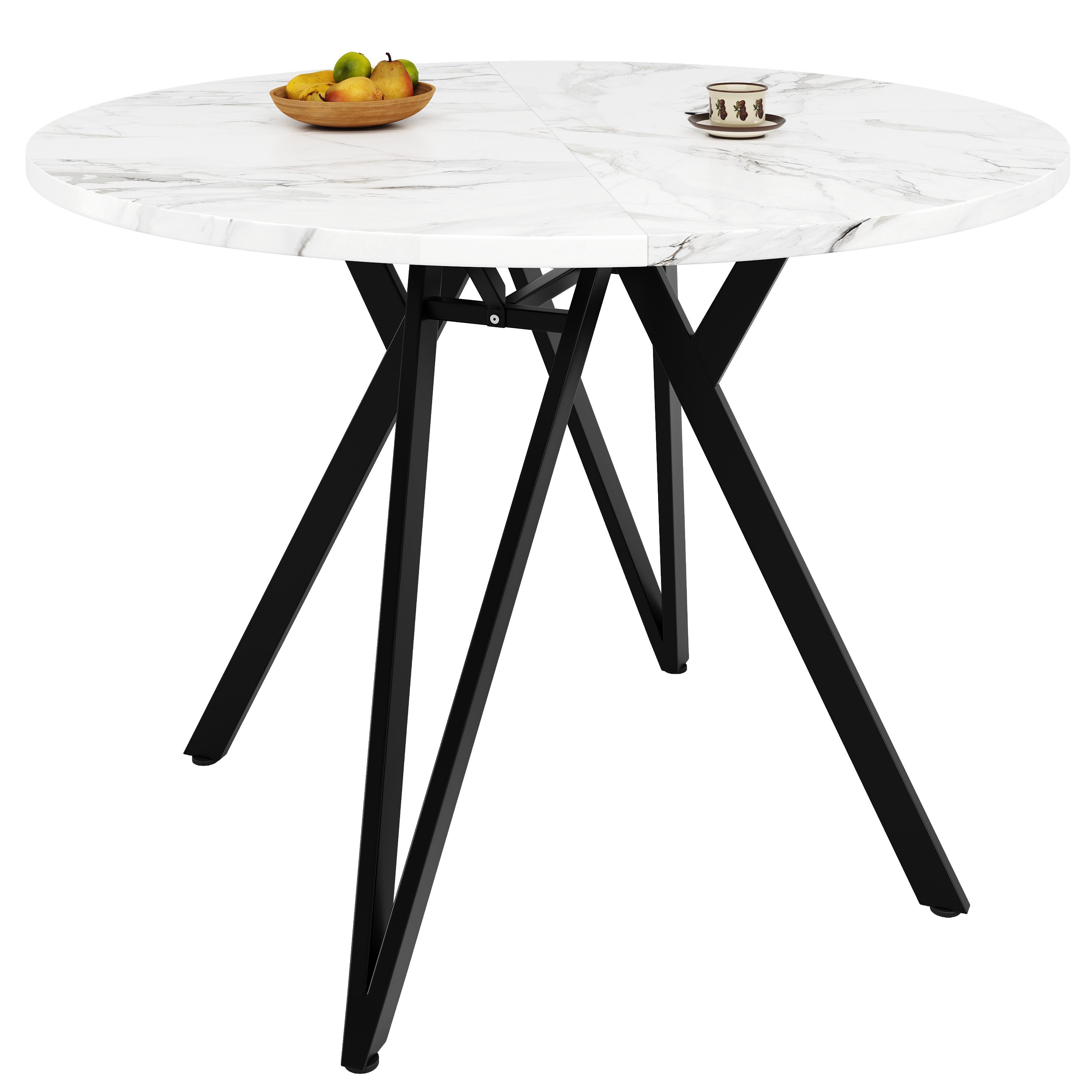 MODFU Essgruppe Stylisches Esstisch, (Moderner runder günstig online kaufen