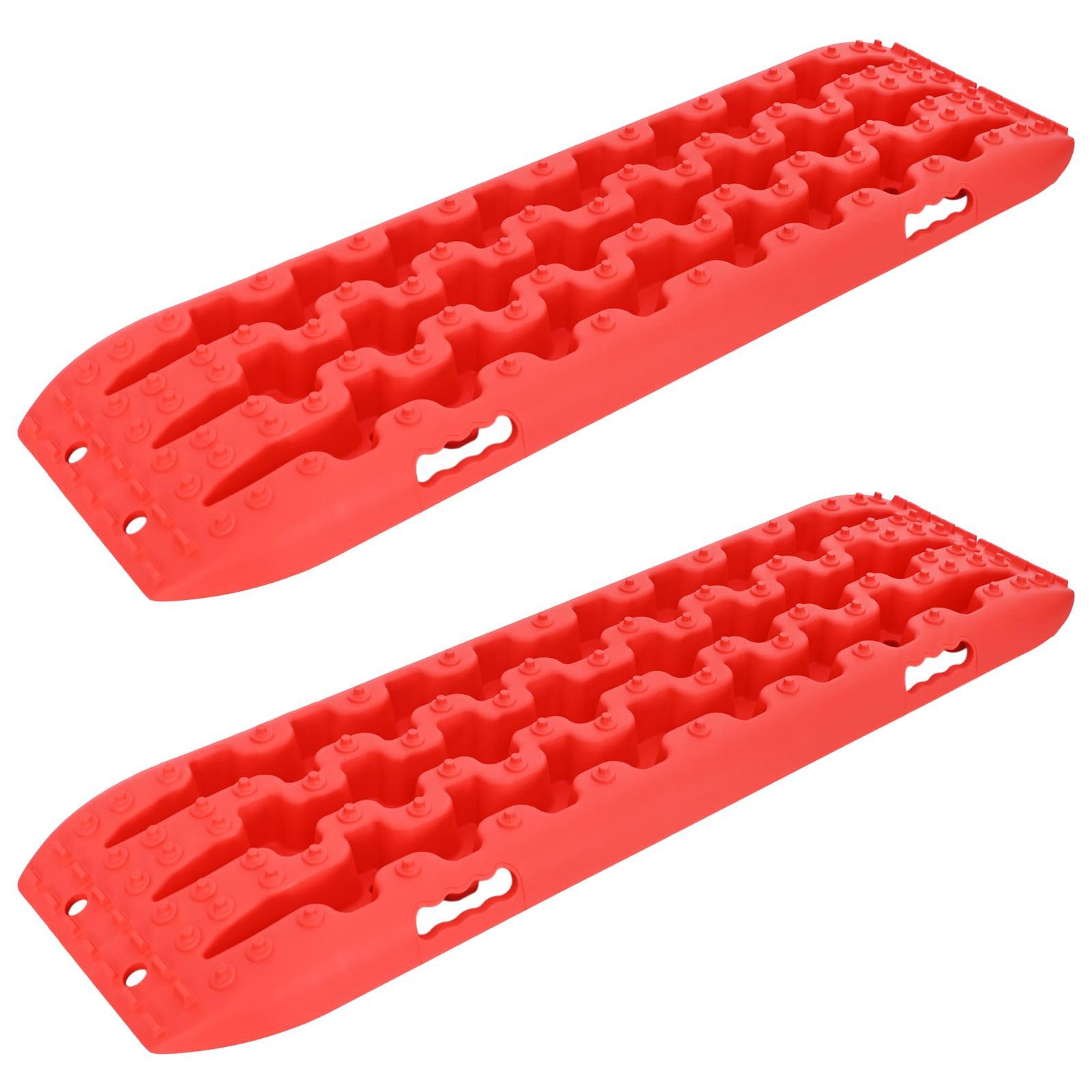 vidaXL Anfahrhilfe Traktionsplatte 2 stk. Rot 106 x 30,5 x 7 cm Verstärktes Nylon, (2-St)