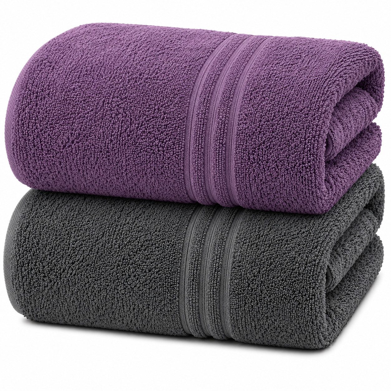 Komfortec Saunatuch 2er Set extra Große - XXL Premium Badetuch-80x200, Frottee (Set, 2-St), extra Große, Baumwolle 100%, Weich, Schnelltrocknend