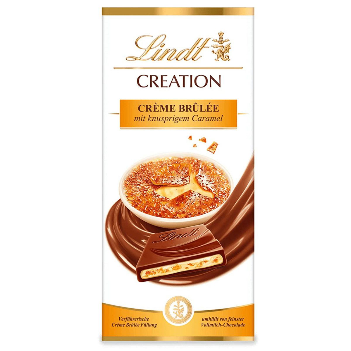 LINDT Schokolade, Lindt Creation Creme Brulee mit knusprigem Caramel in Schokolade 150g