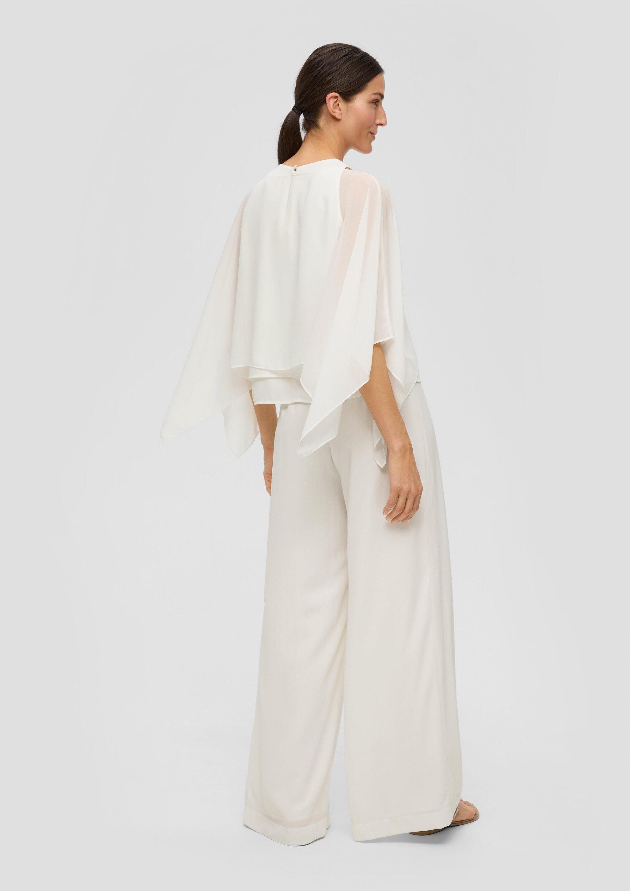 s.Oliver Poncho Tuch Chiffon-Poncho mit U-Boot-Ausschnitt günstig online kaufen