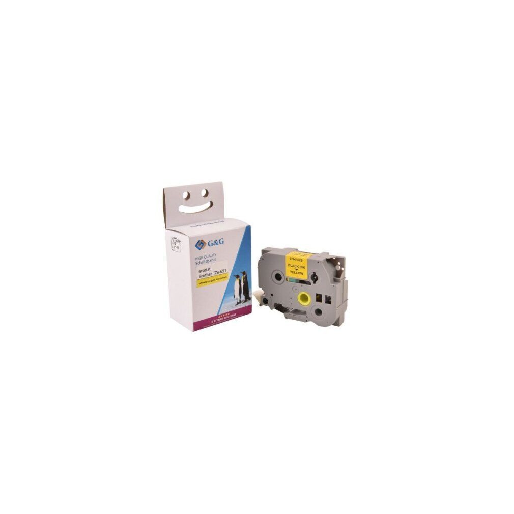 G & G Verlagsgesellschaft Druckerband G&G Schriftband kompatibel zu Brother TZe-651