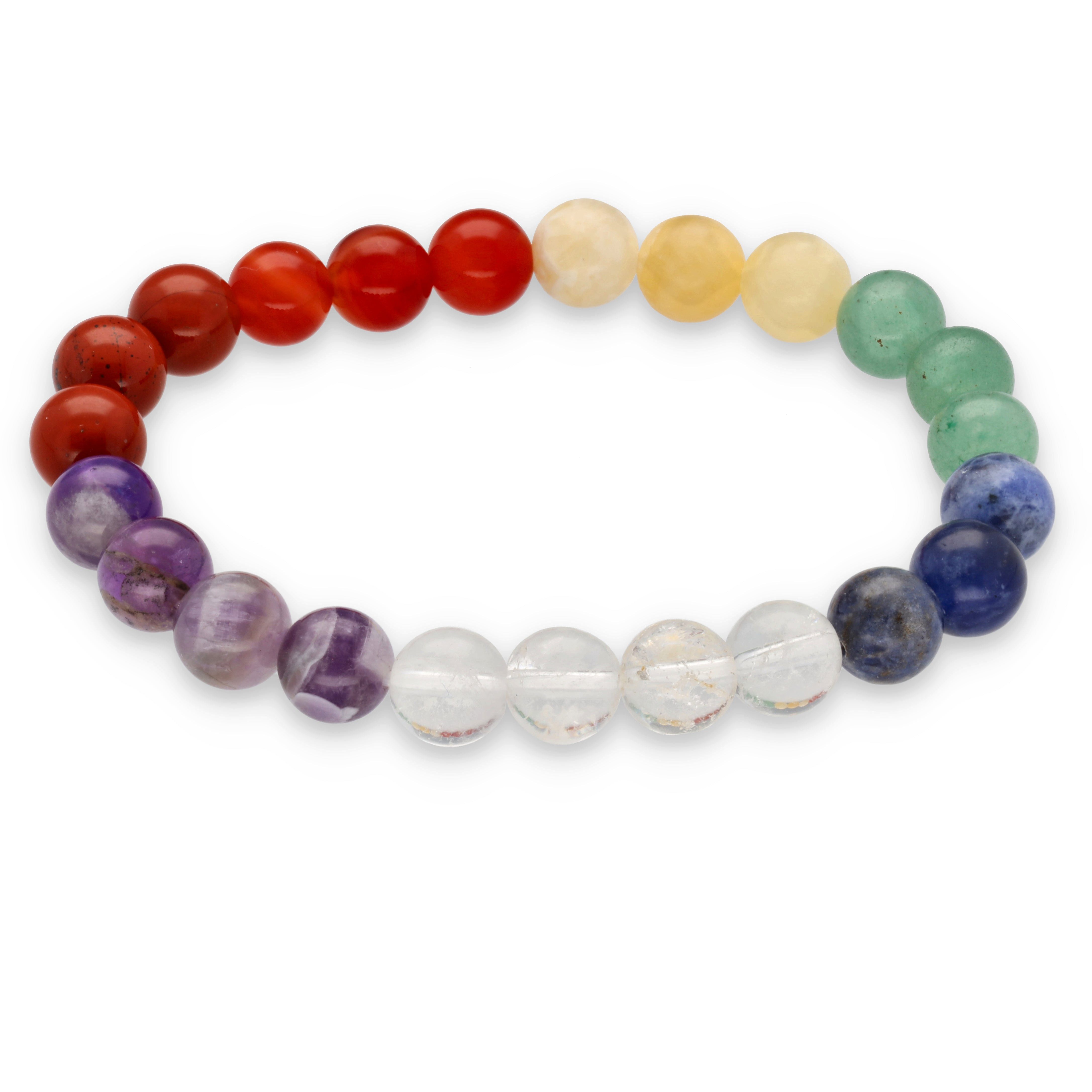 Lebensquelle Plus Klangchakra Set Chakra Kugelarmband, 8 mm