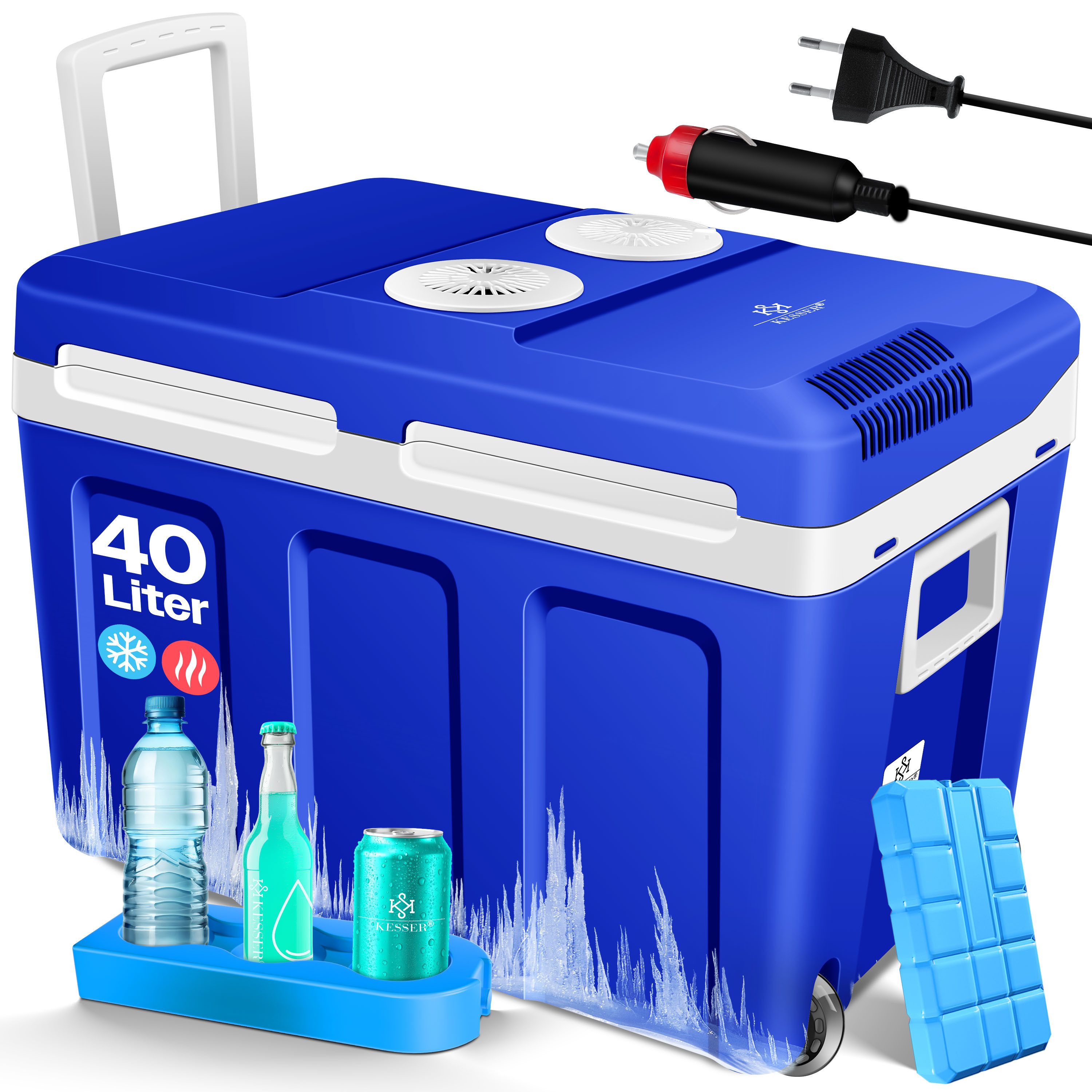 KESSER Kühlbox, 40 l, Thermo-Elektrisch Warmhalten & kühlen -18 bis 65° C für Auto & Camping