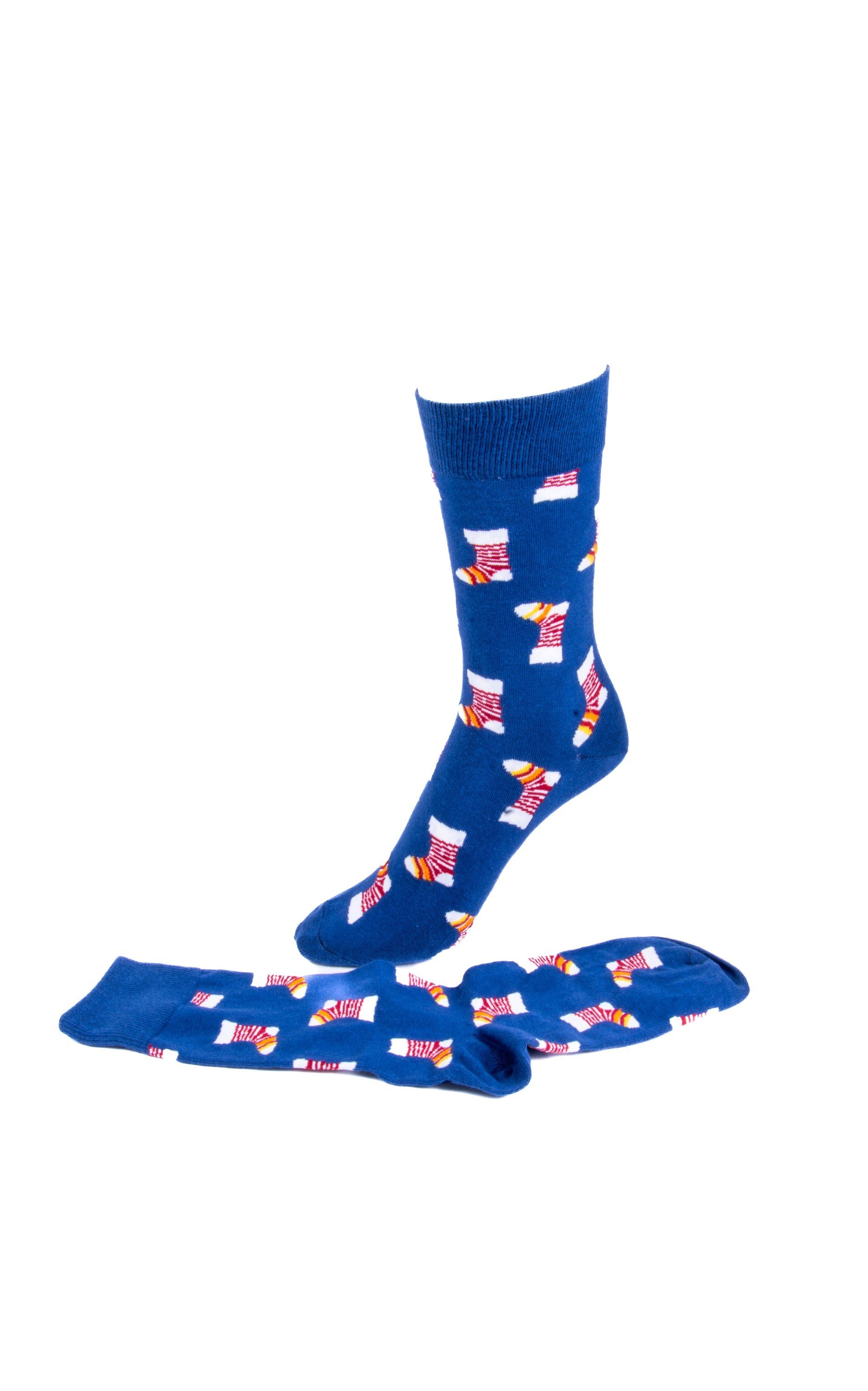 Merci Socken mit Weihnachtlichem Pack 3er Allover-Design