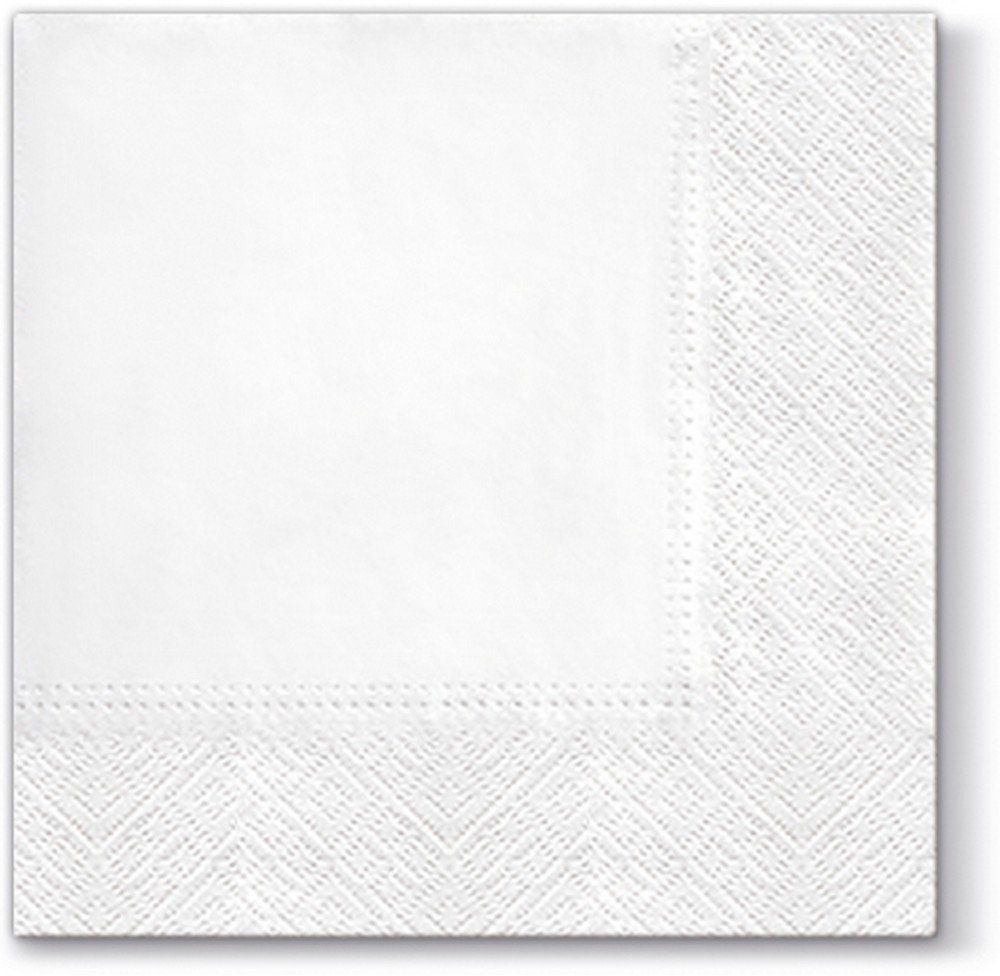 PAW Sp. z o.o. Papierserviette 20 Servietten Unicolor white 33x33cm, (20 St)