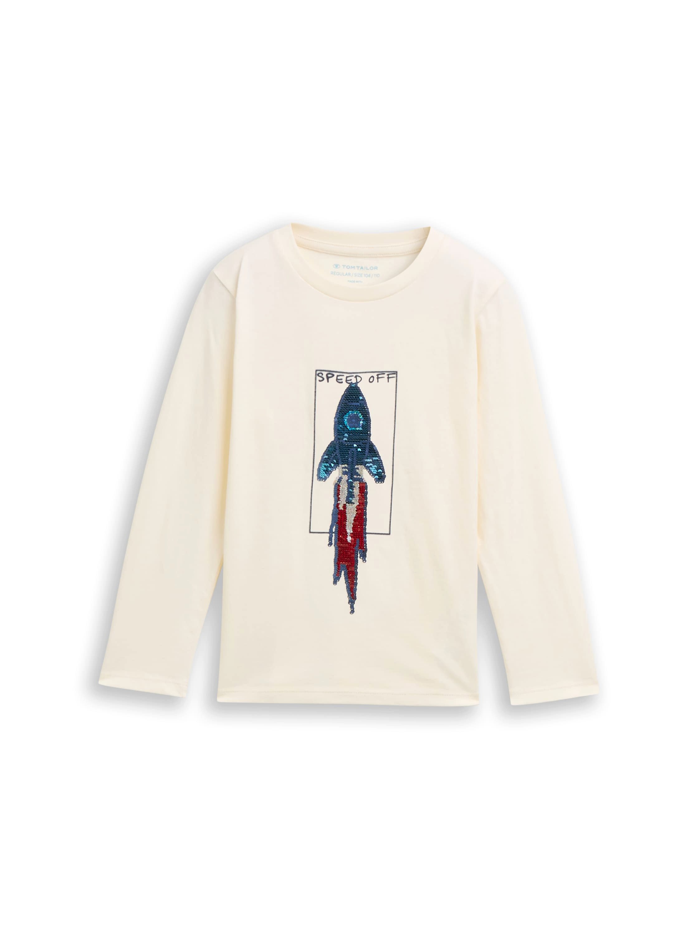 TOM TAILOR Langarmshirt mit Pailetten