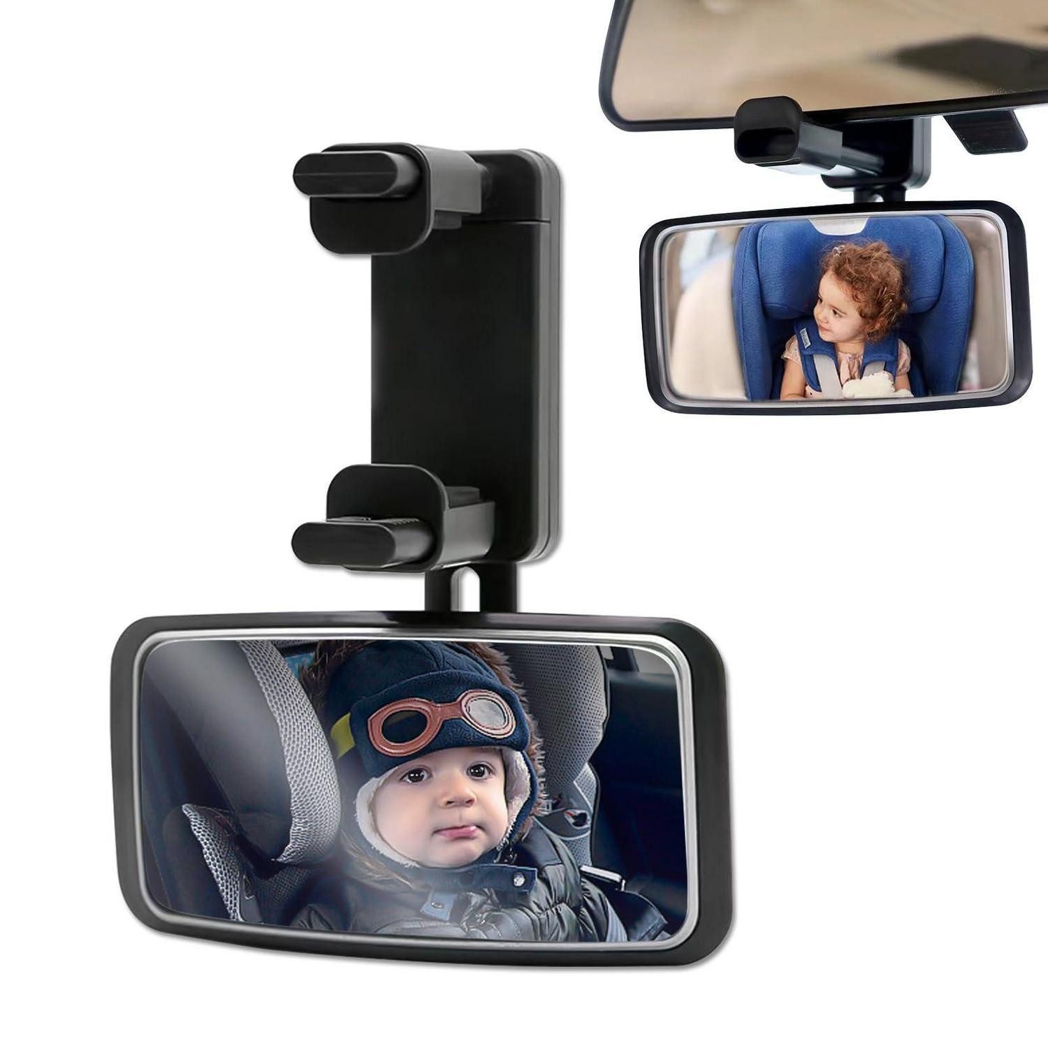 LuxusKollektion Autospiegel Rücksitzspiegel Baby Auto Rahmenclip 360Grad 13*6.3cm