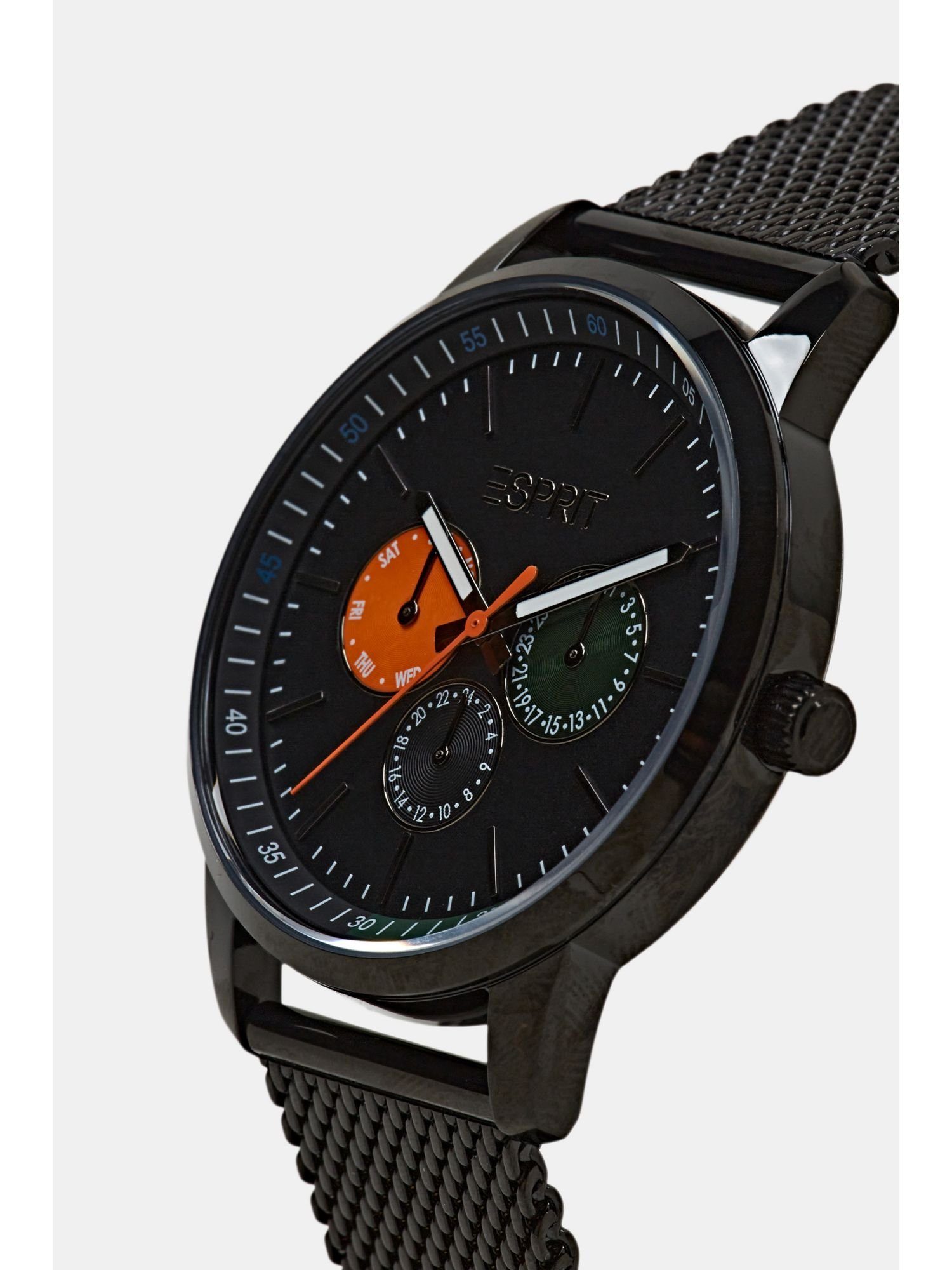 Esprit Milanaiseband aus Chronograph mit Edelstahl Armbanduhr