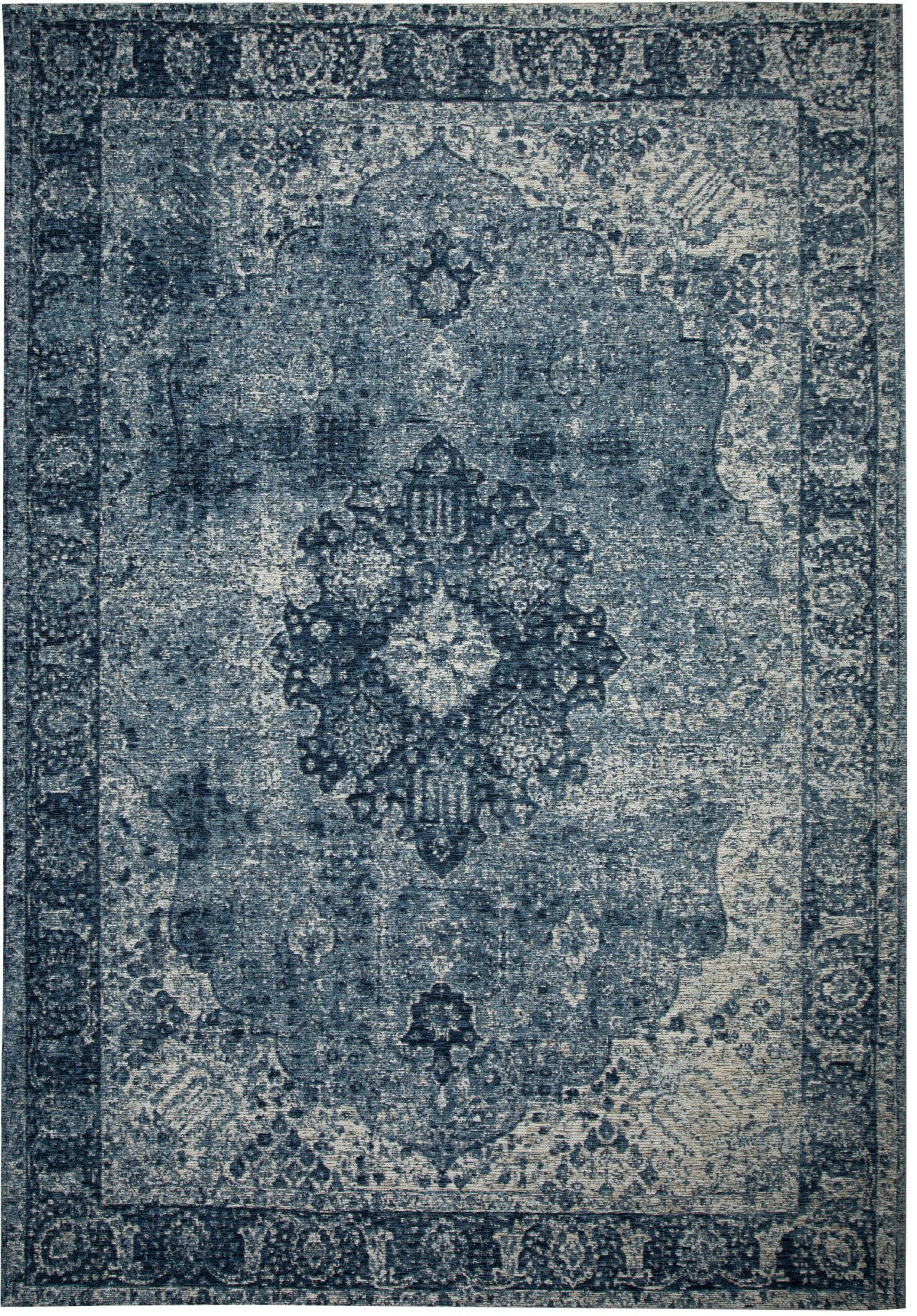 4 Teppich Vintage-Muster FLAIR RUGS, Antique, mm, Höhe: blau rechteckig,