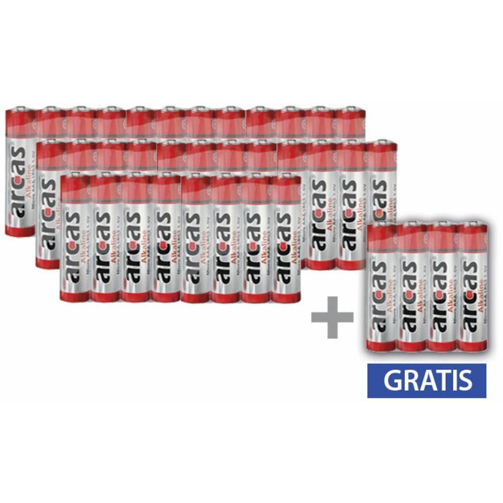 Arcas Alkaline 32AAA +4 gratis Akku