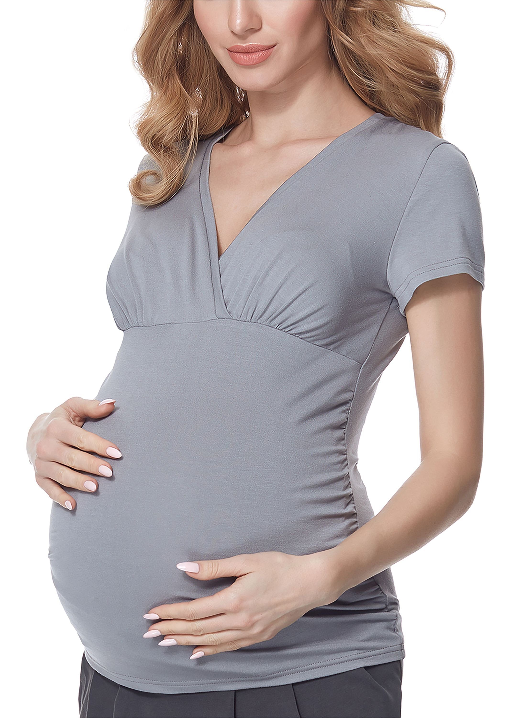 T-Shirt Damen Umstands Shirt mit Stillfunktion BLV50-123