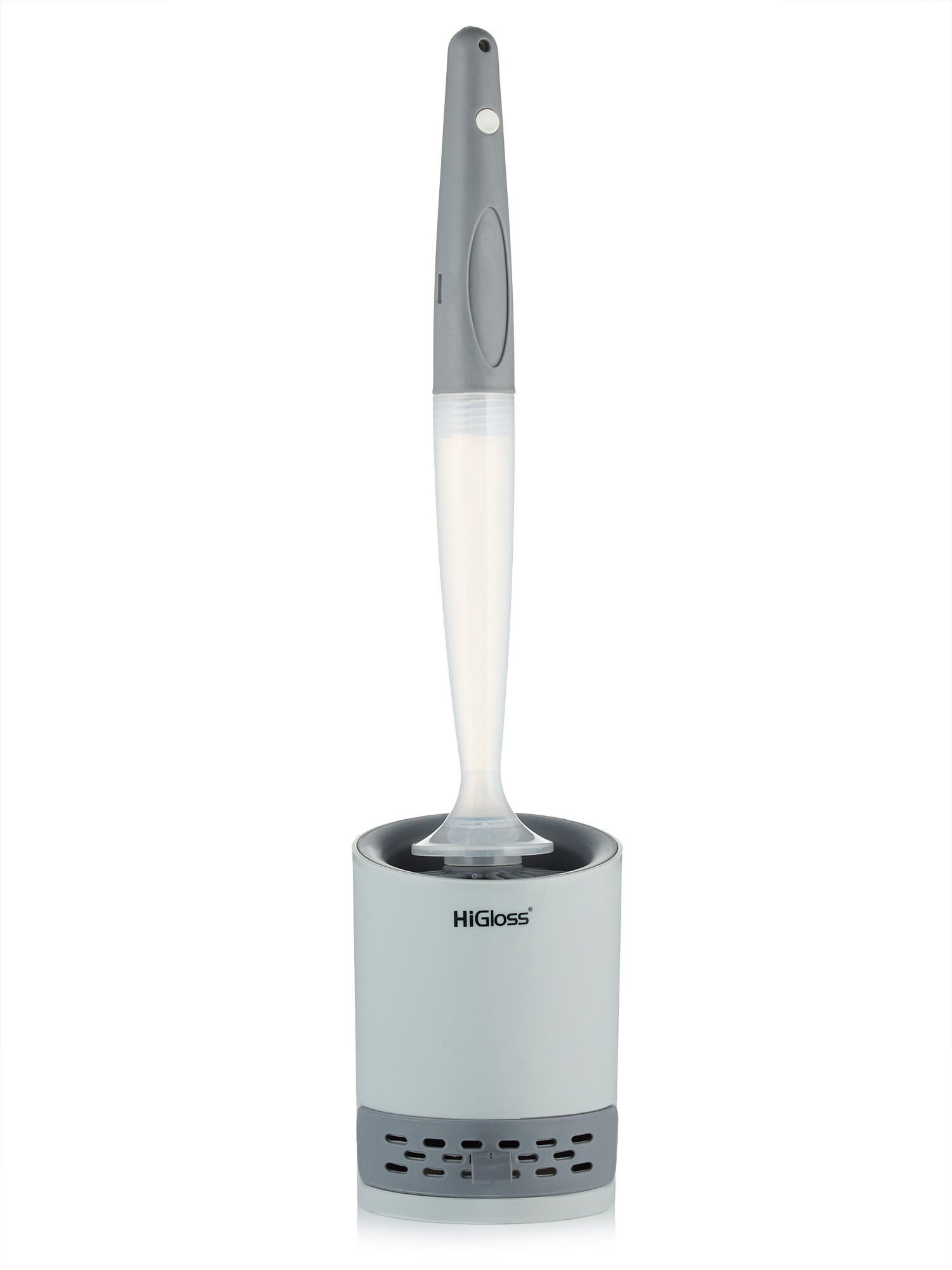 HiGloss WC-Reinigungsbürste Toilettenbürste „SmartClean“, (1-tlg), mit antibakterieller Gummibürste & integriertem Reinigungsmittelspende