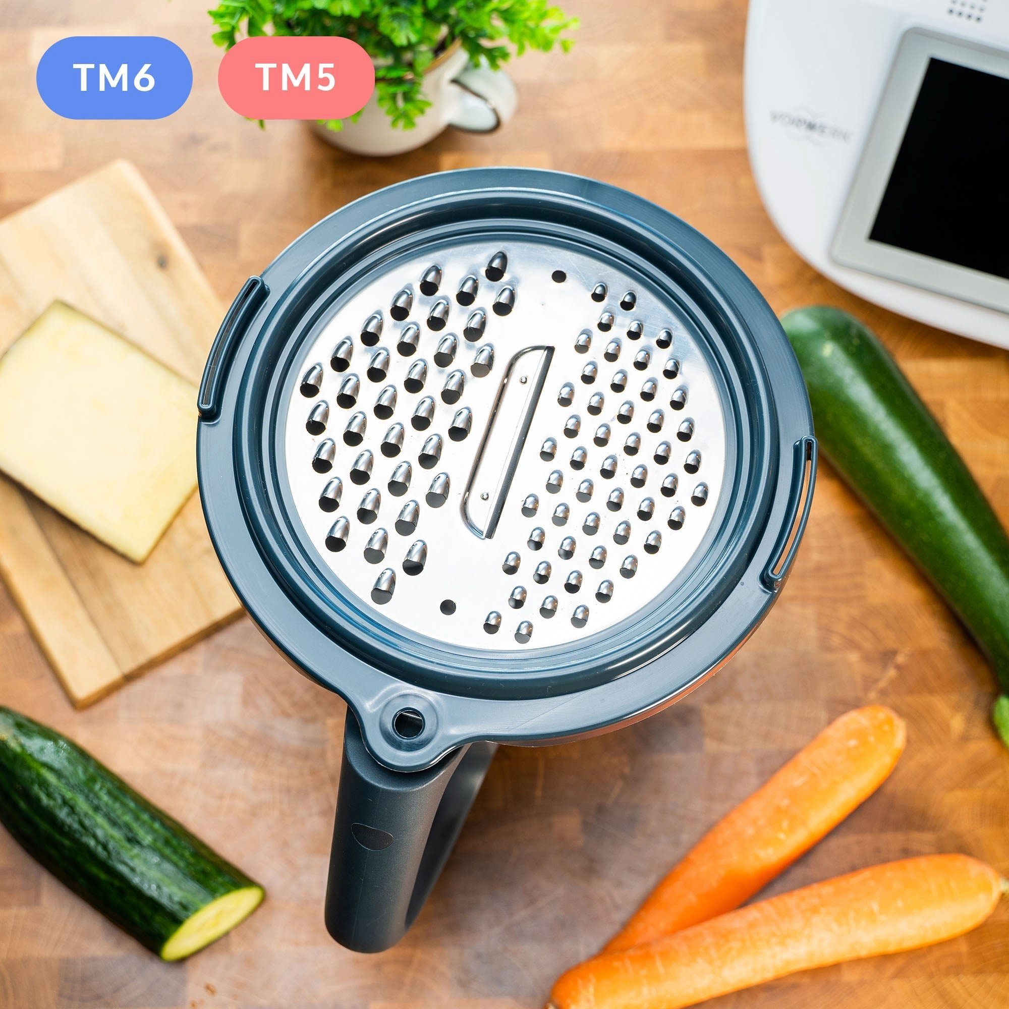 Mixcover Küchenmaschinen-Adapter mixcover Gemüse, Obst und Käsereibe für  den Thermomix TM6 und TM5, Thermomix