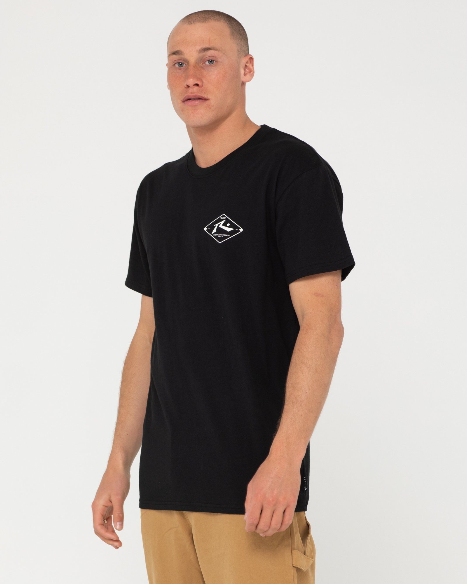 Rusty T-Shirt WULL WOLUME Black SLEEVE SHORT TEE