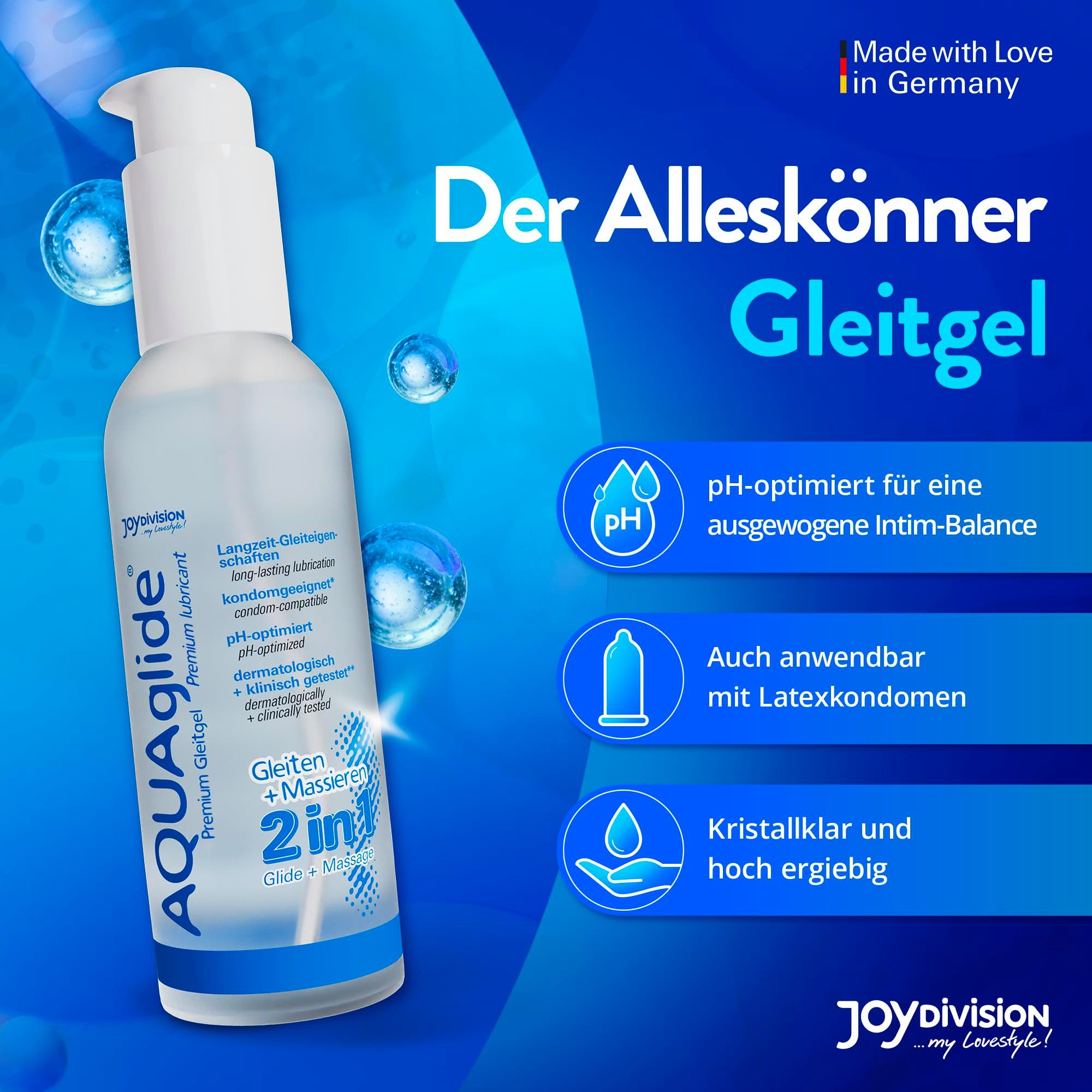 JOYDIVISION Gleitgel JOYDIVISION AQUAglide 2-in-1, Packung, 1-tlg.