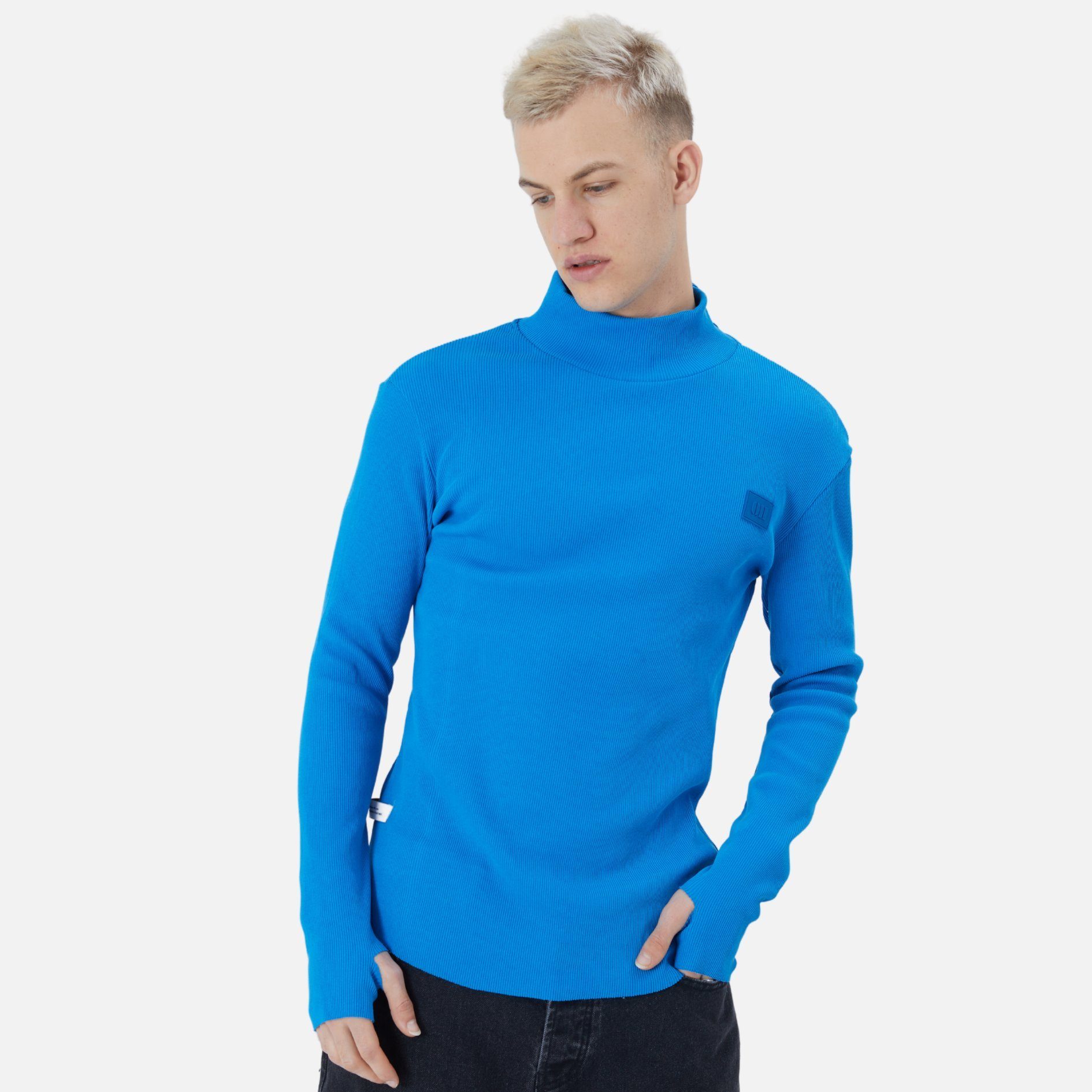 COFI Casuals Sweatshirt Herren Blau Regular Pullover Sweatshirt Rundhals Fit